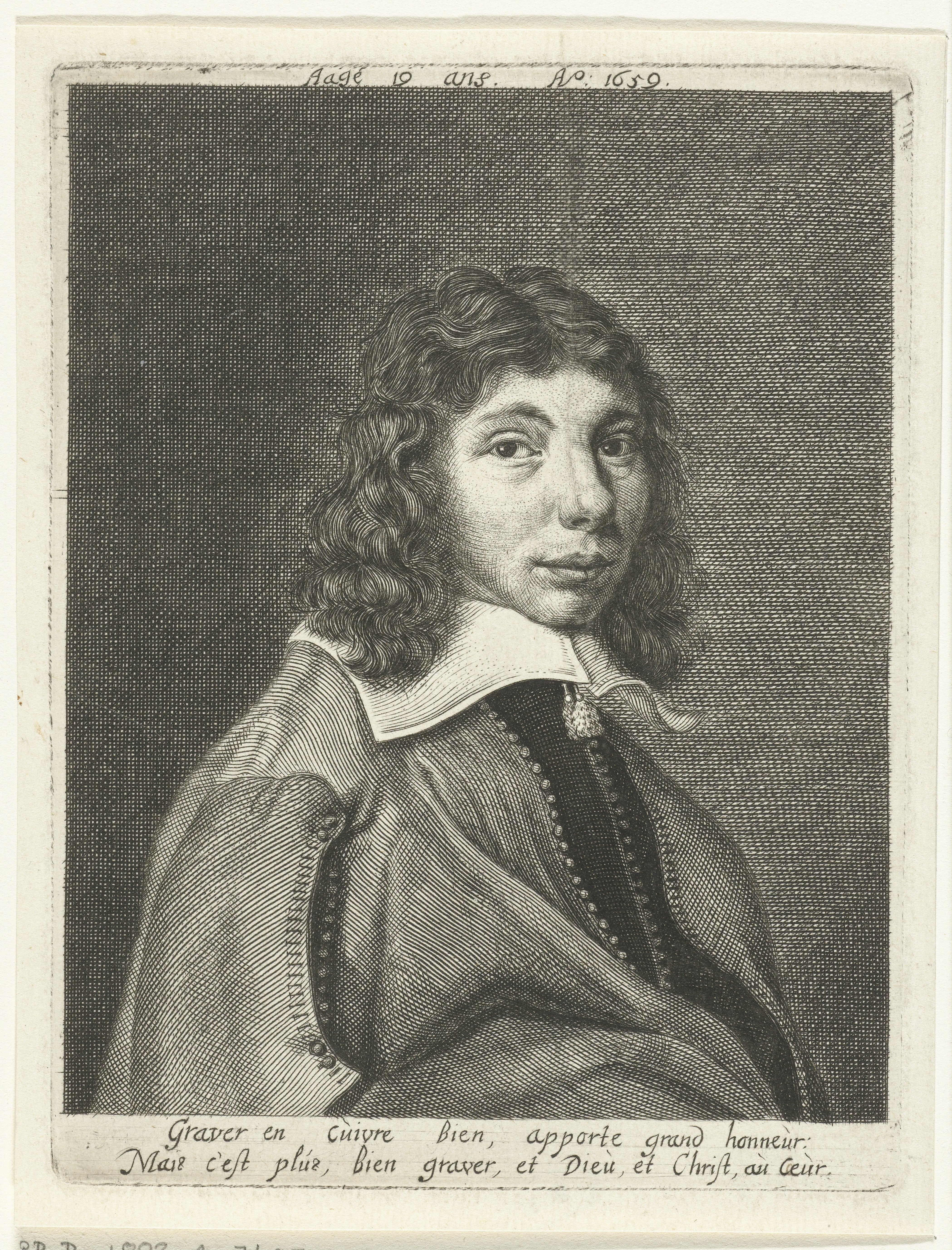 Zelfportret op 19-jarige leeftijd
