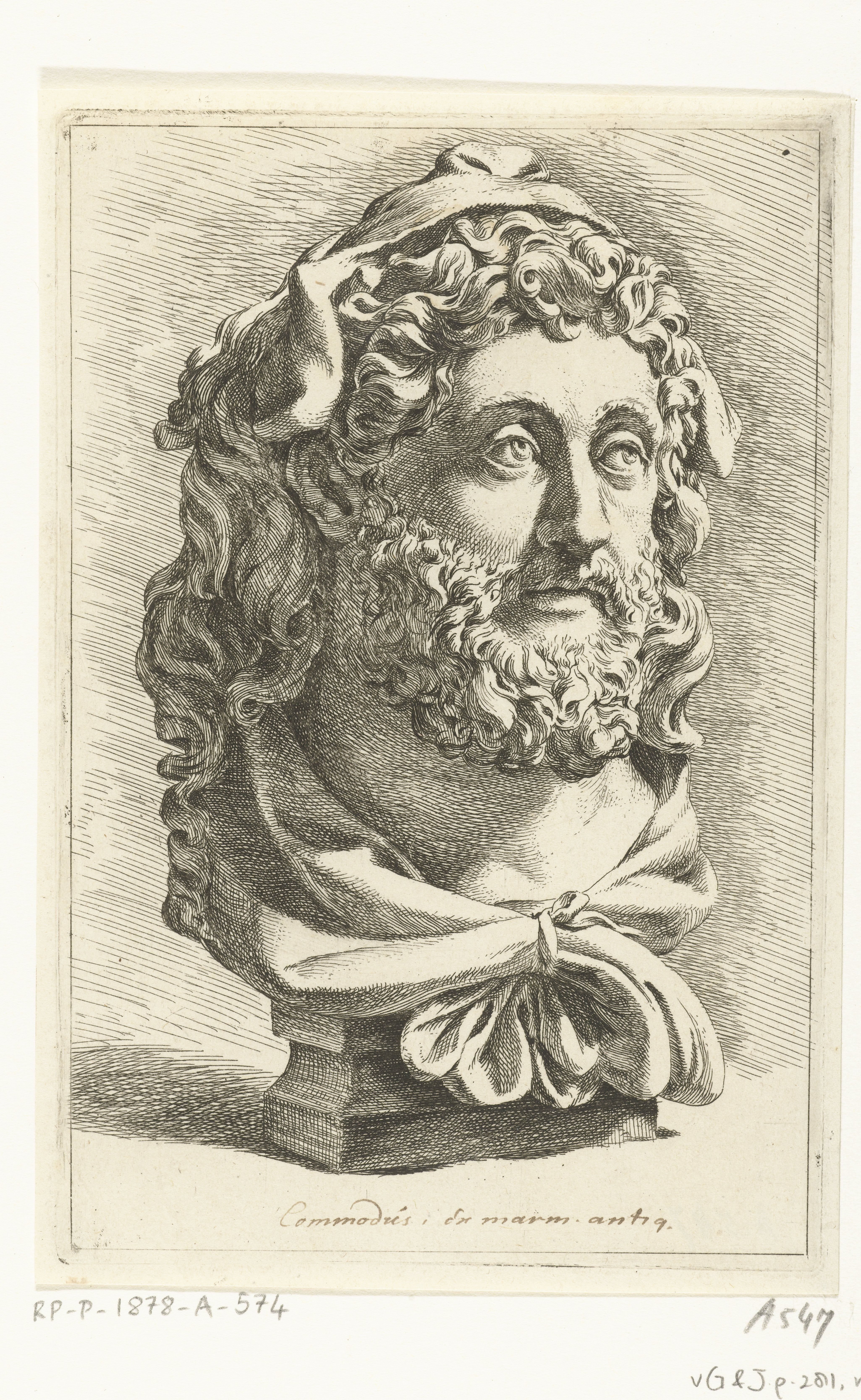 Buste van keizer Commodus als Herkules