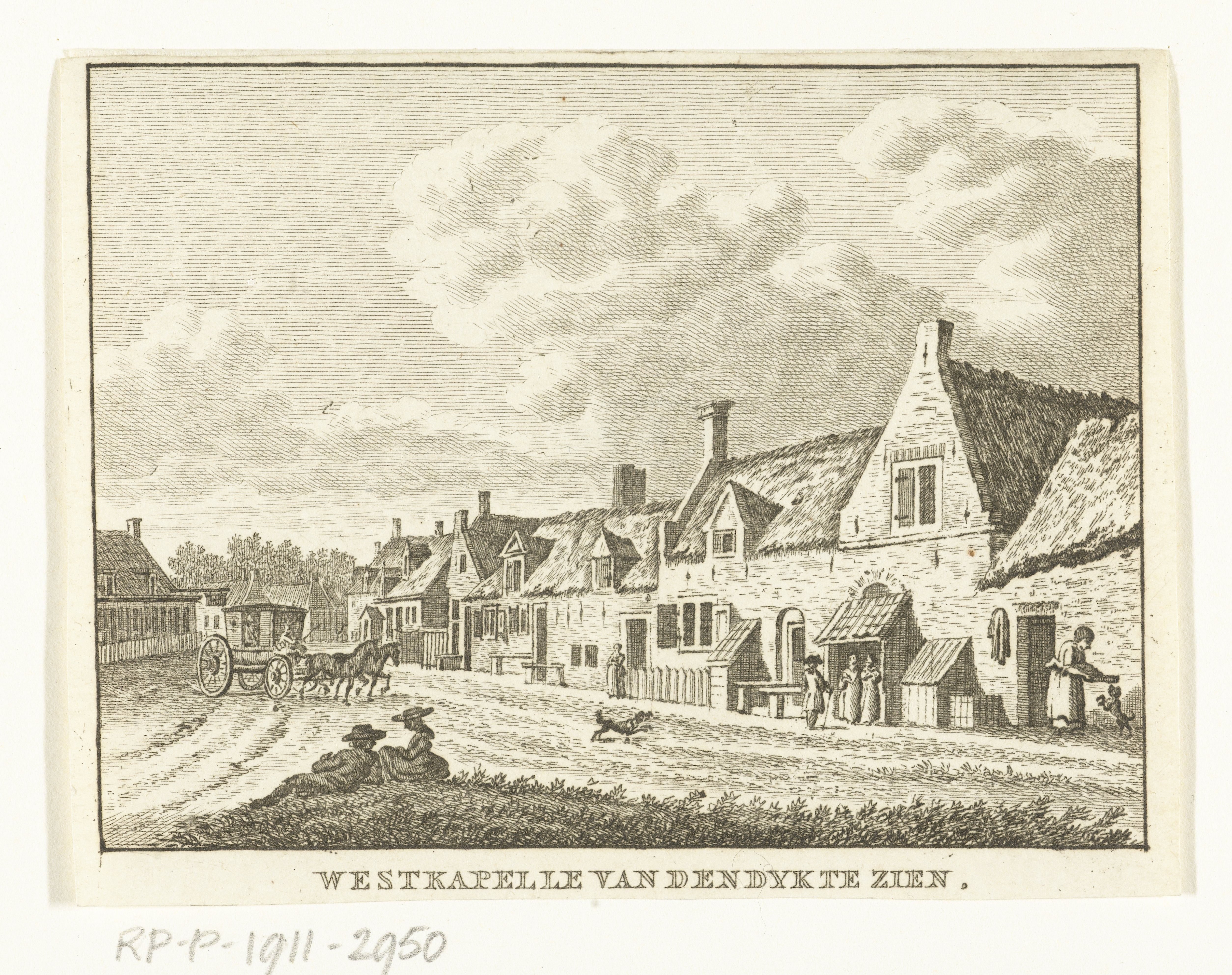 Dorpsgezicht op de dijk te Westkapelle