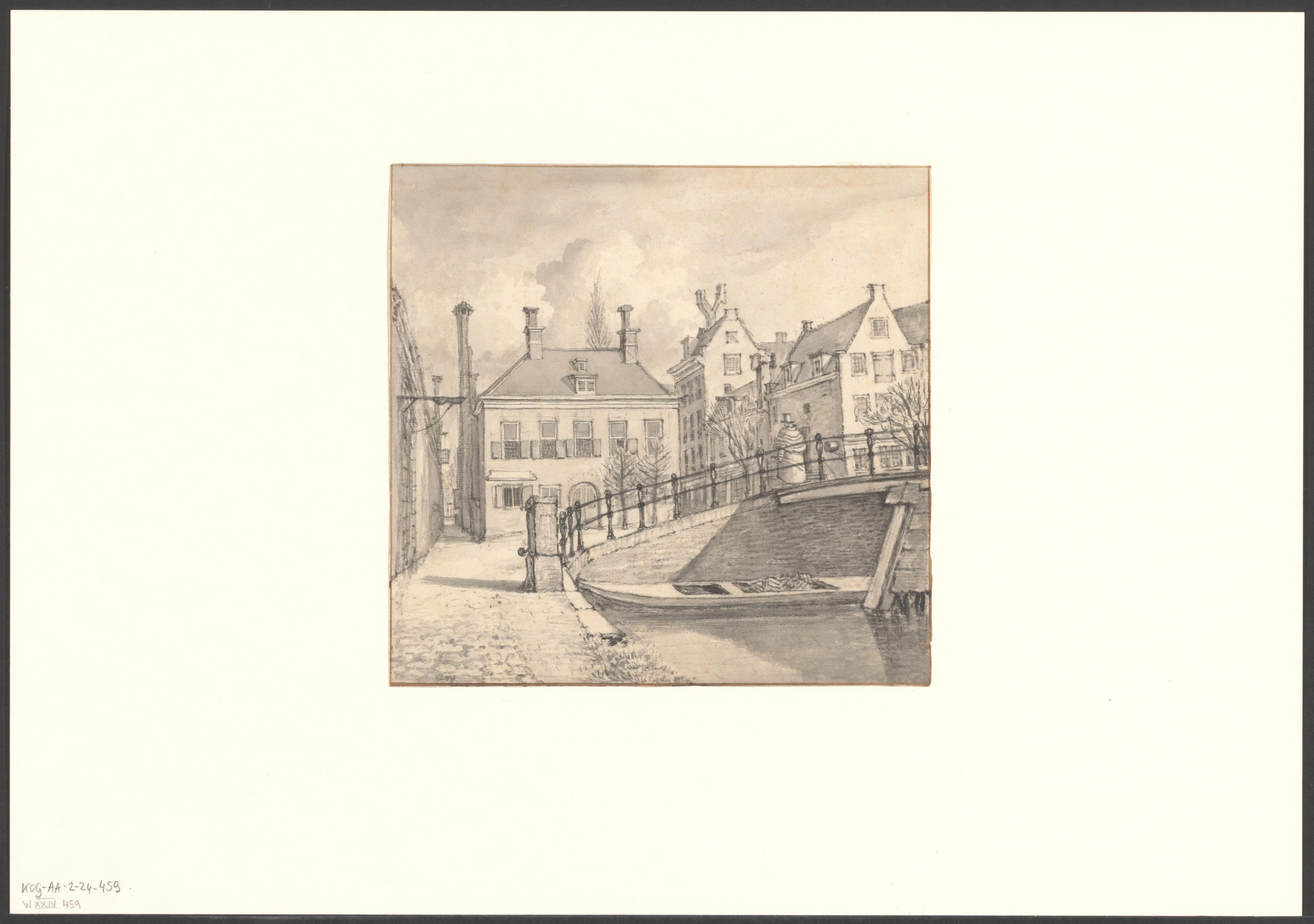 Gezicht op de Leidsegracht met de Hollandsche Manege en de stadsmetseltuin