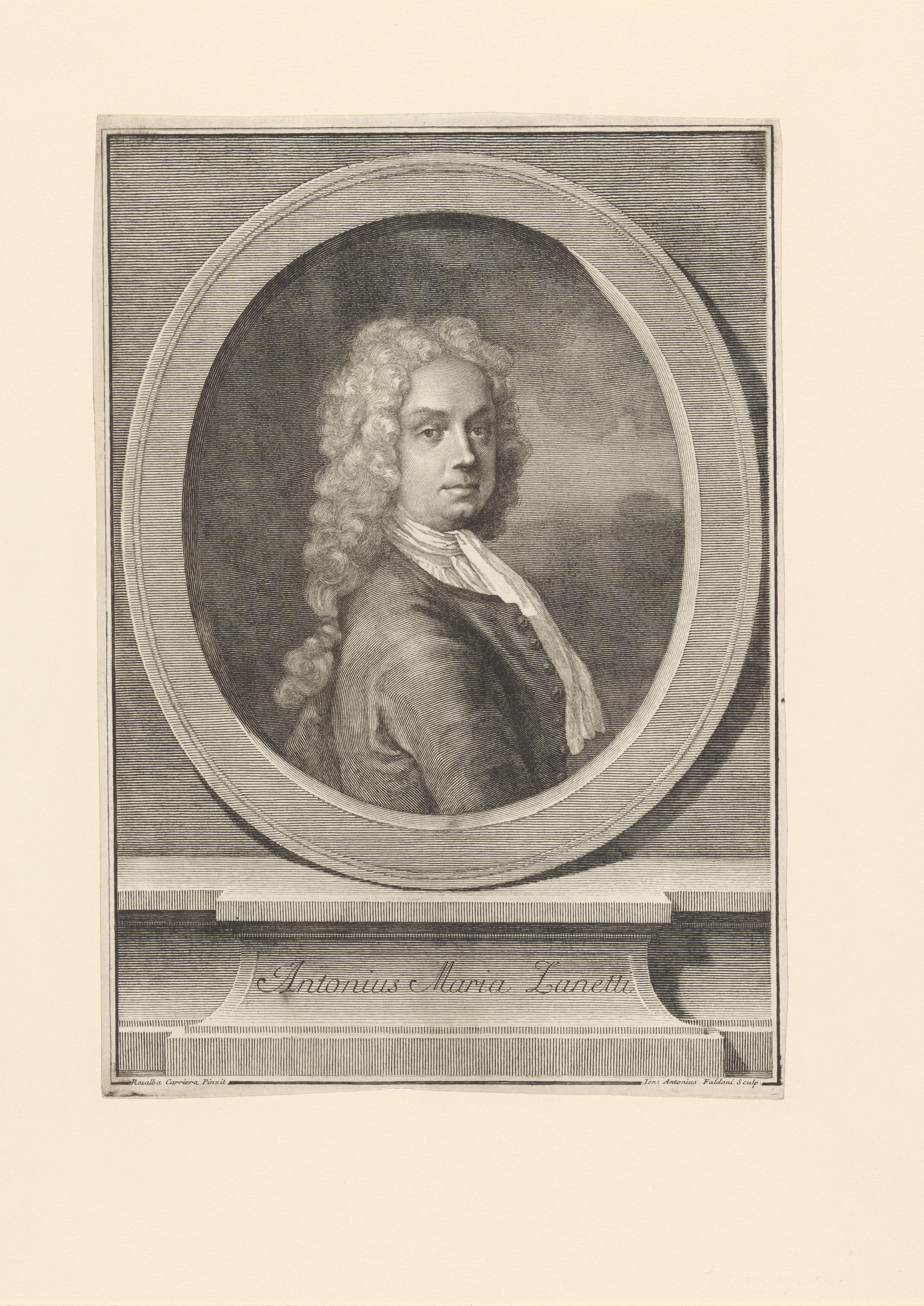 Portret van kunstenaar Antonio Maria Zanetti