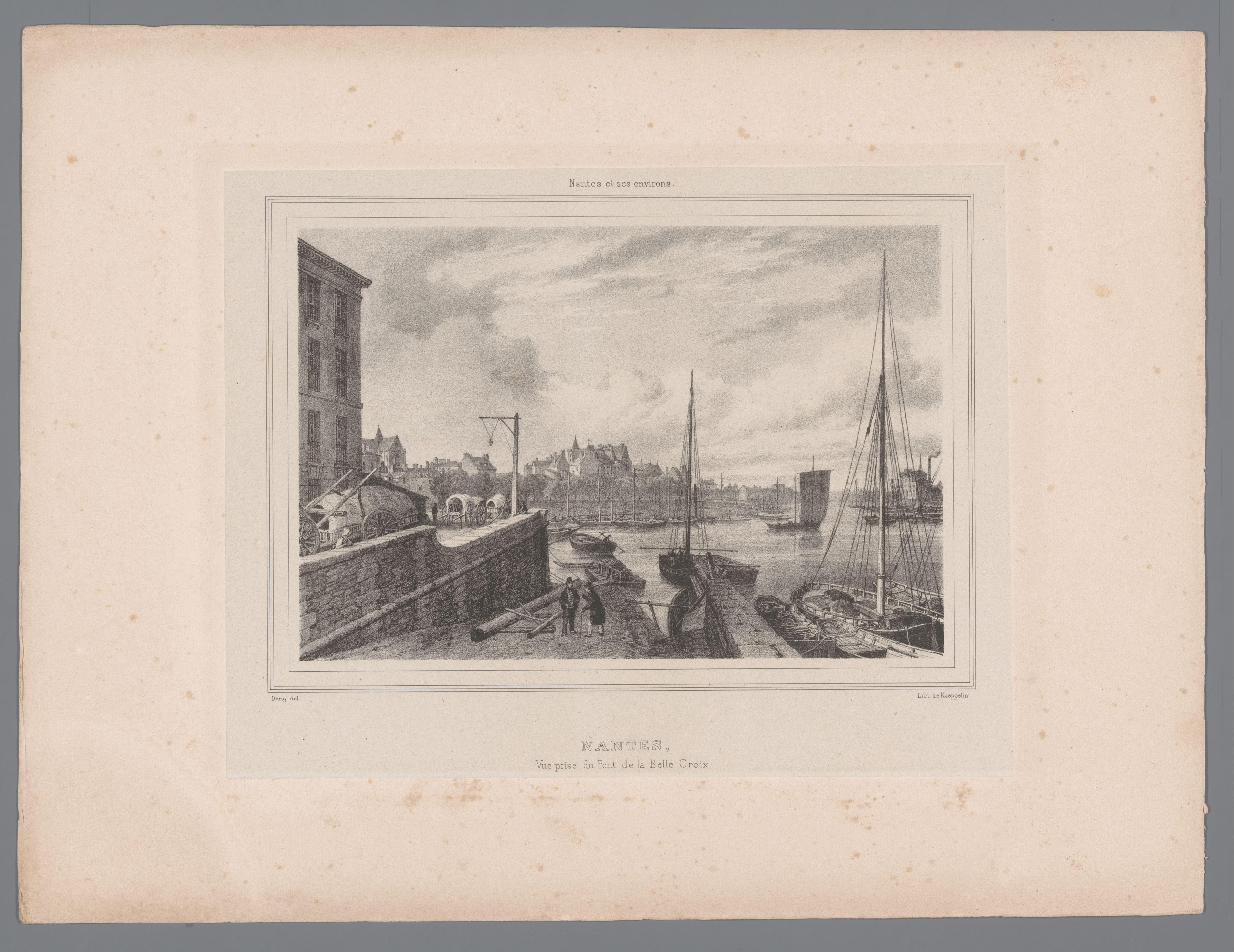 Zicht op de Loire vanaf de Pont de la Belle-Croix in Nantes