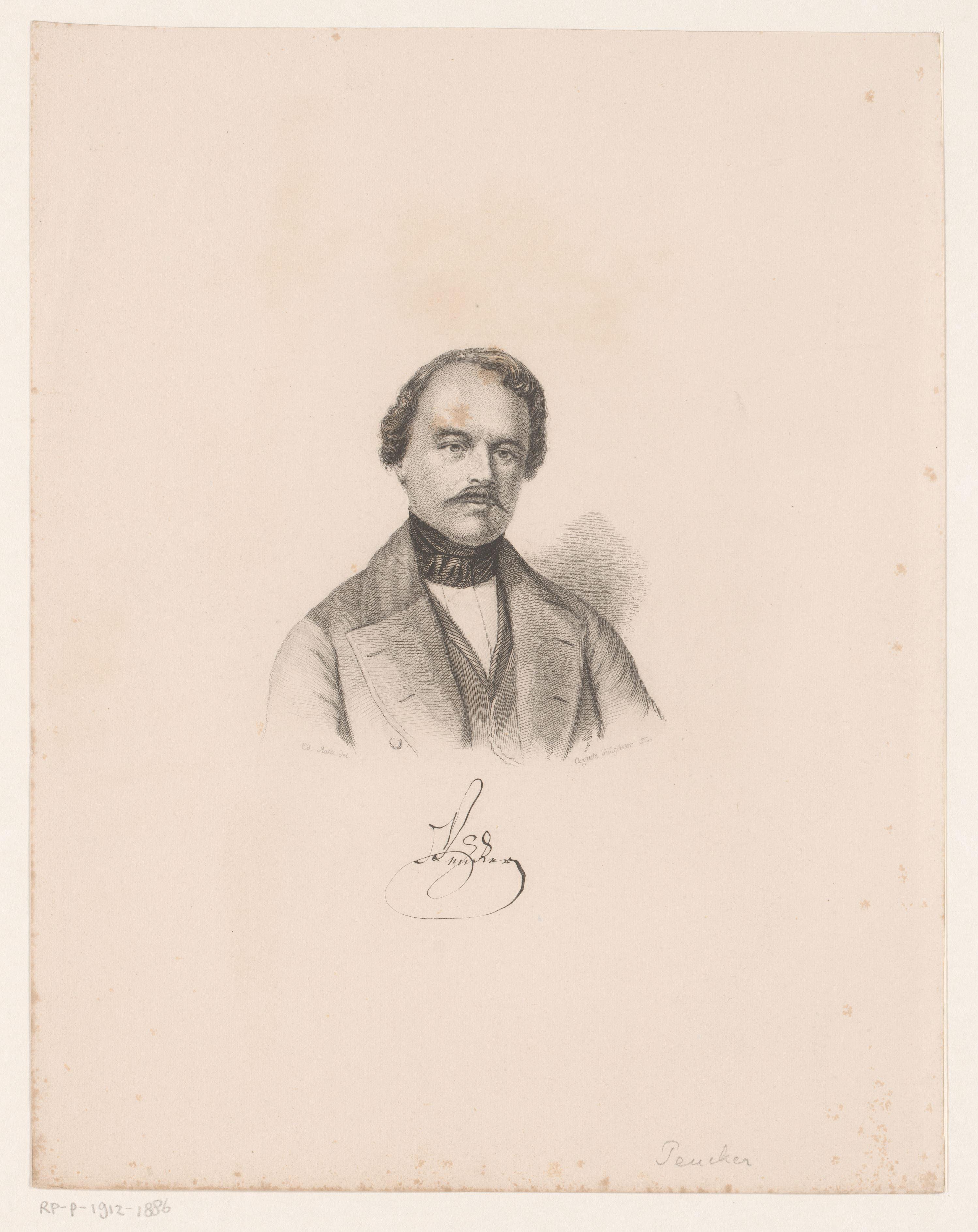 Portret van Eduard von Peucker
