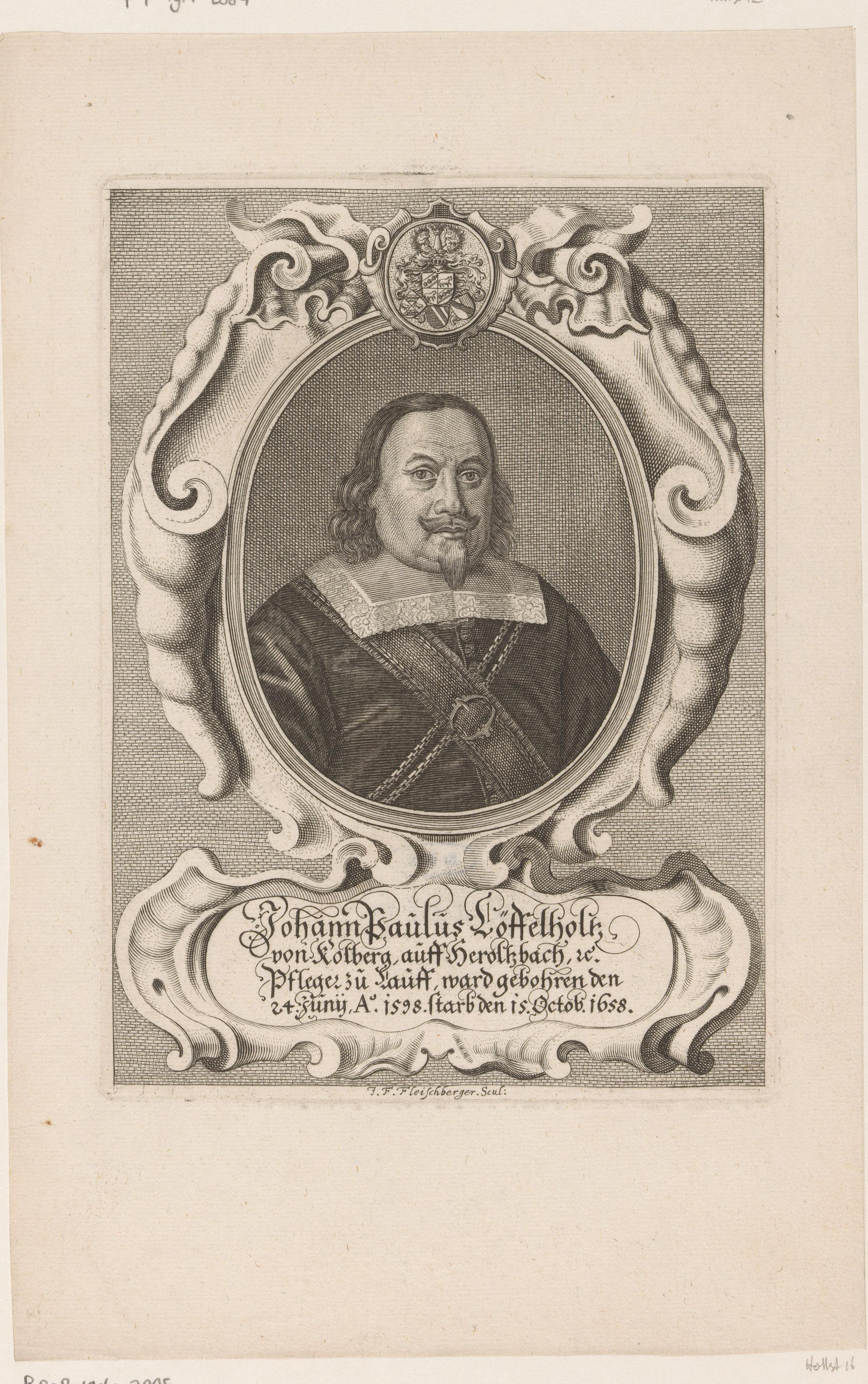 Portret van Johann Paul Löffelholz von Colberg