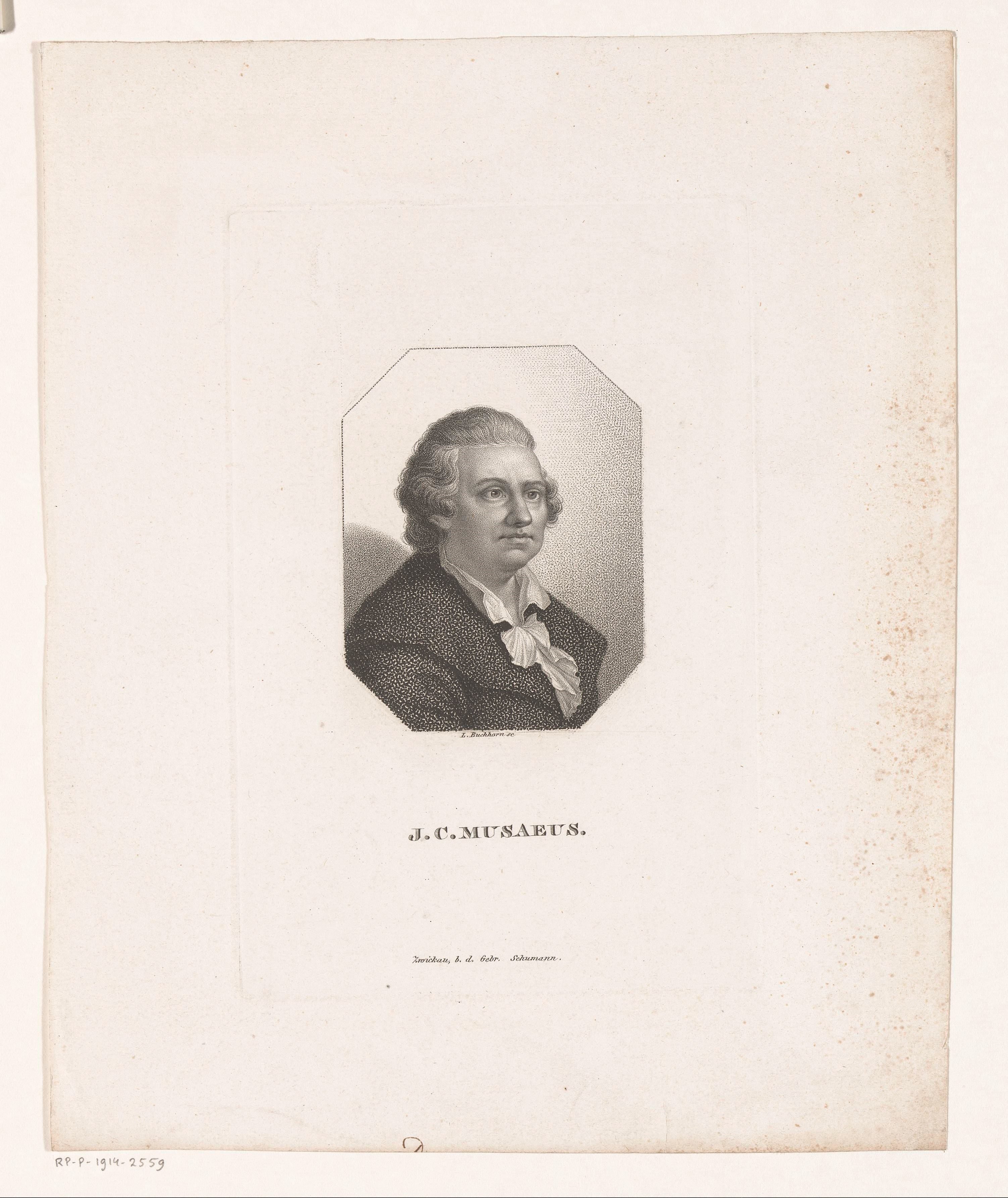 Portret van Johann Carl August Musäus