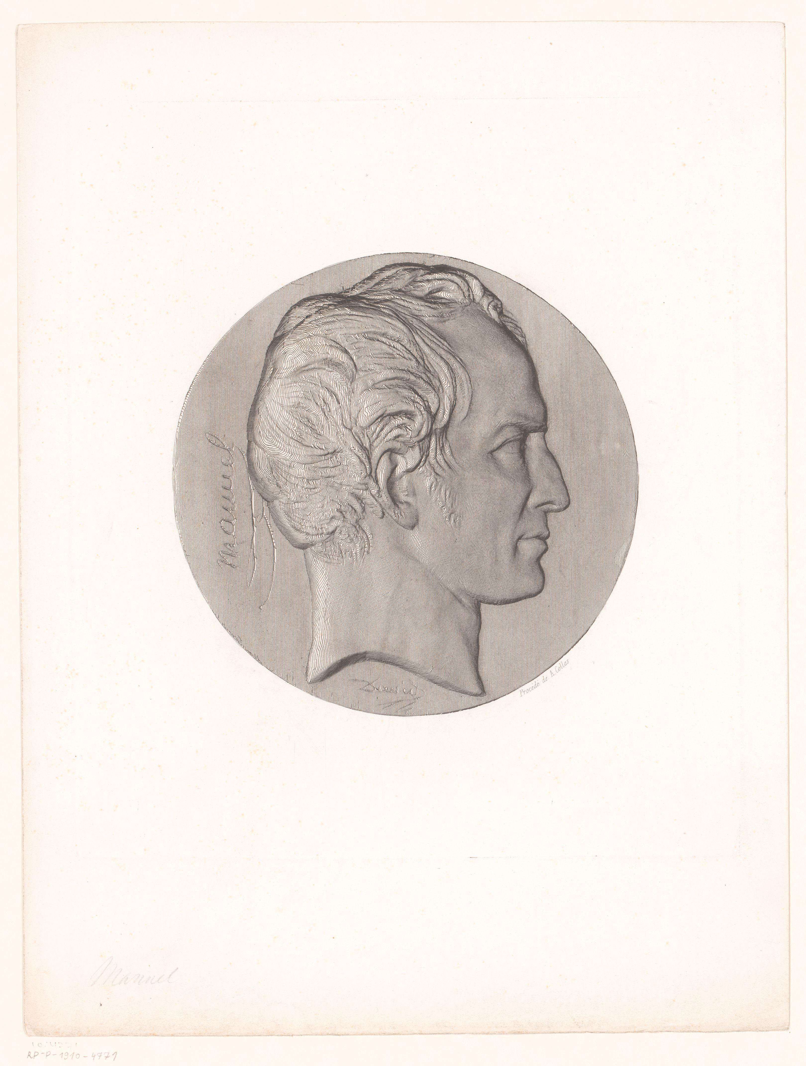 Medaille met portret van Manuel
