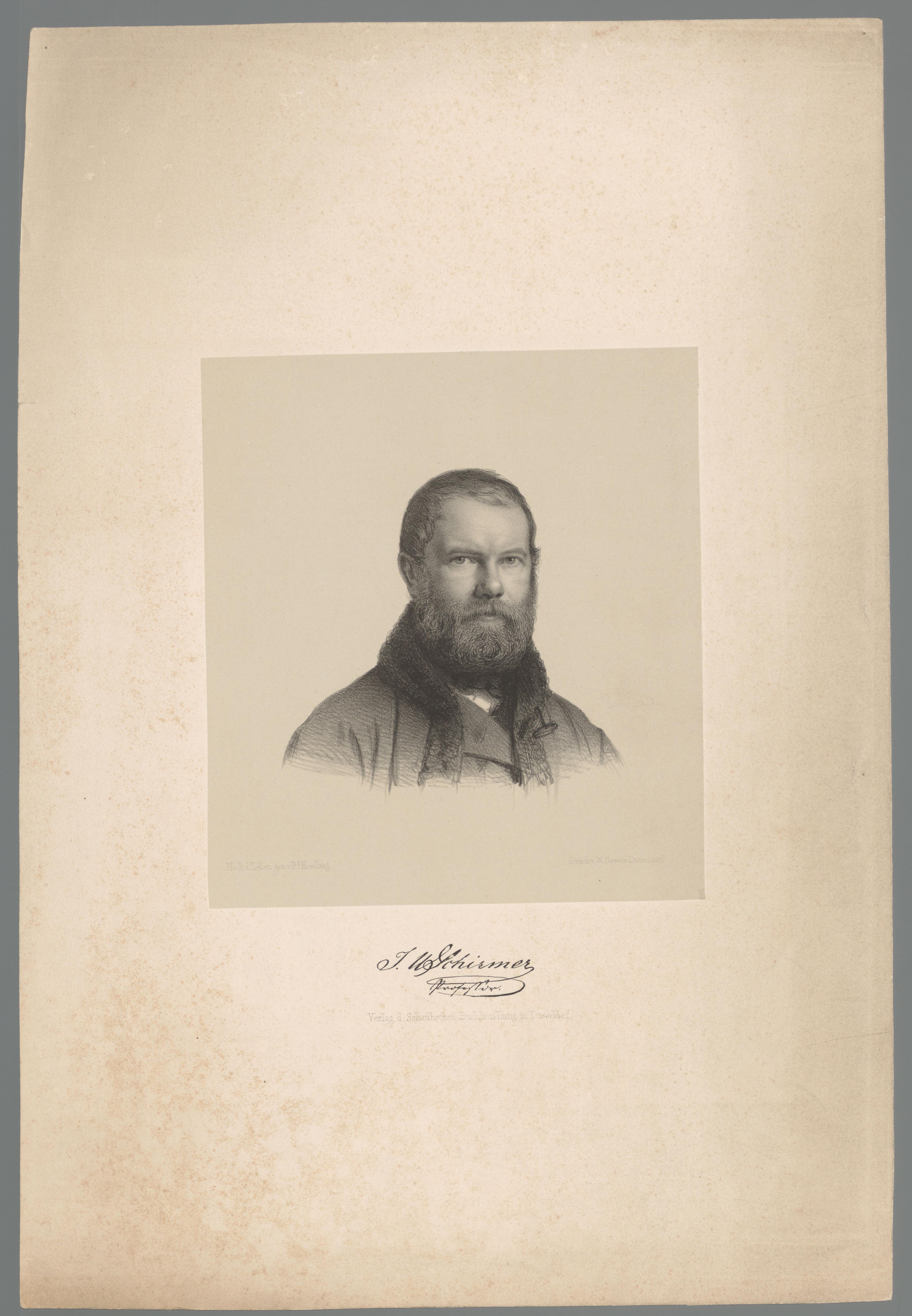 Portret van Johann Wilhelm Schirmer