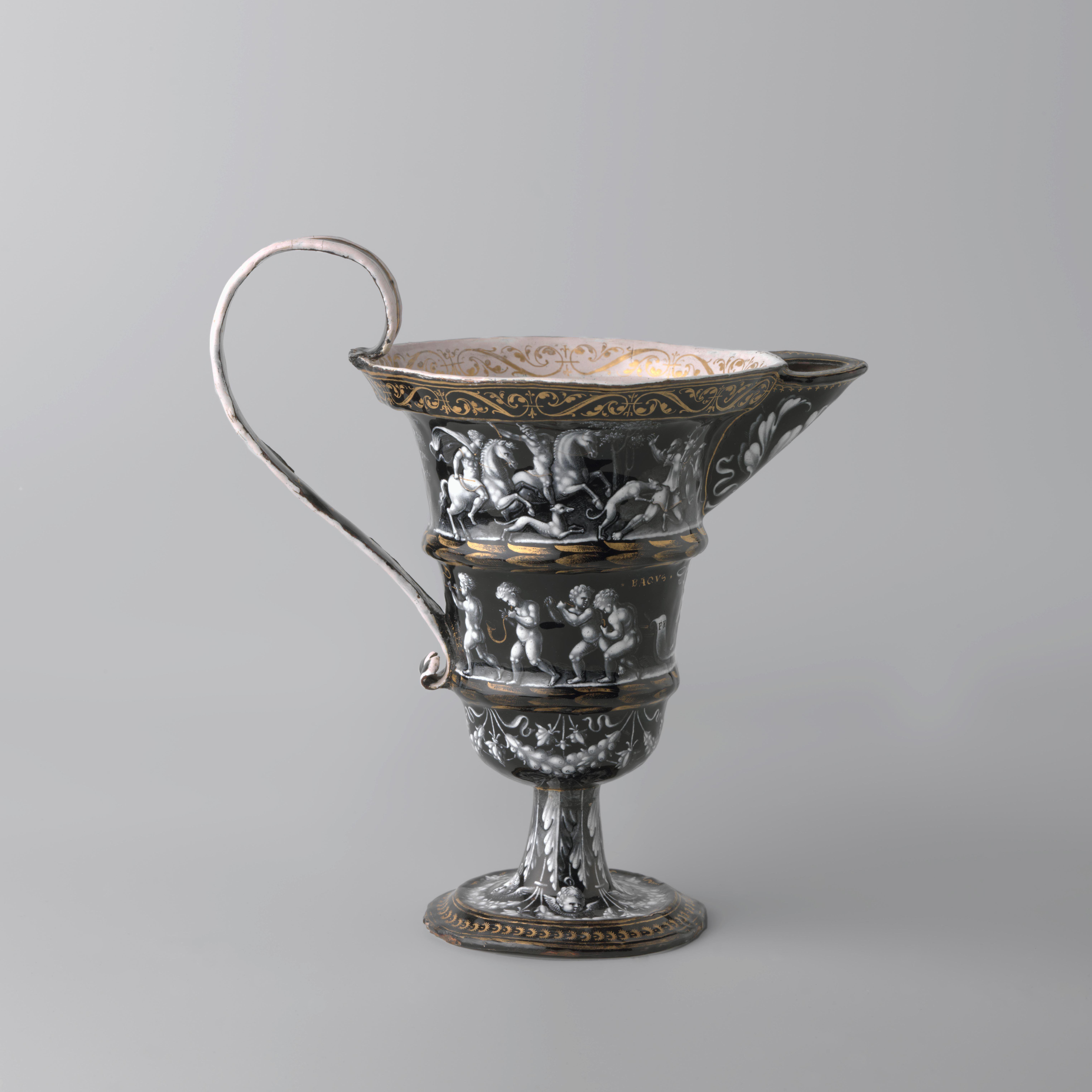 Jug with putti in a Bacchanalian procession
