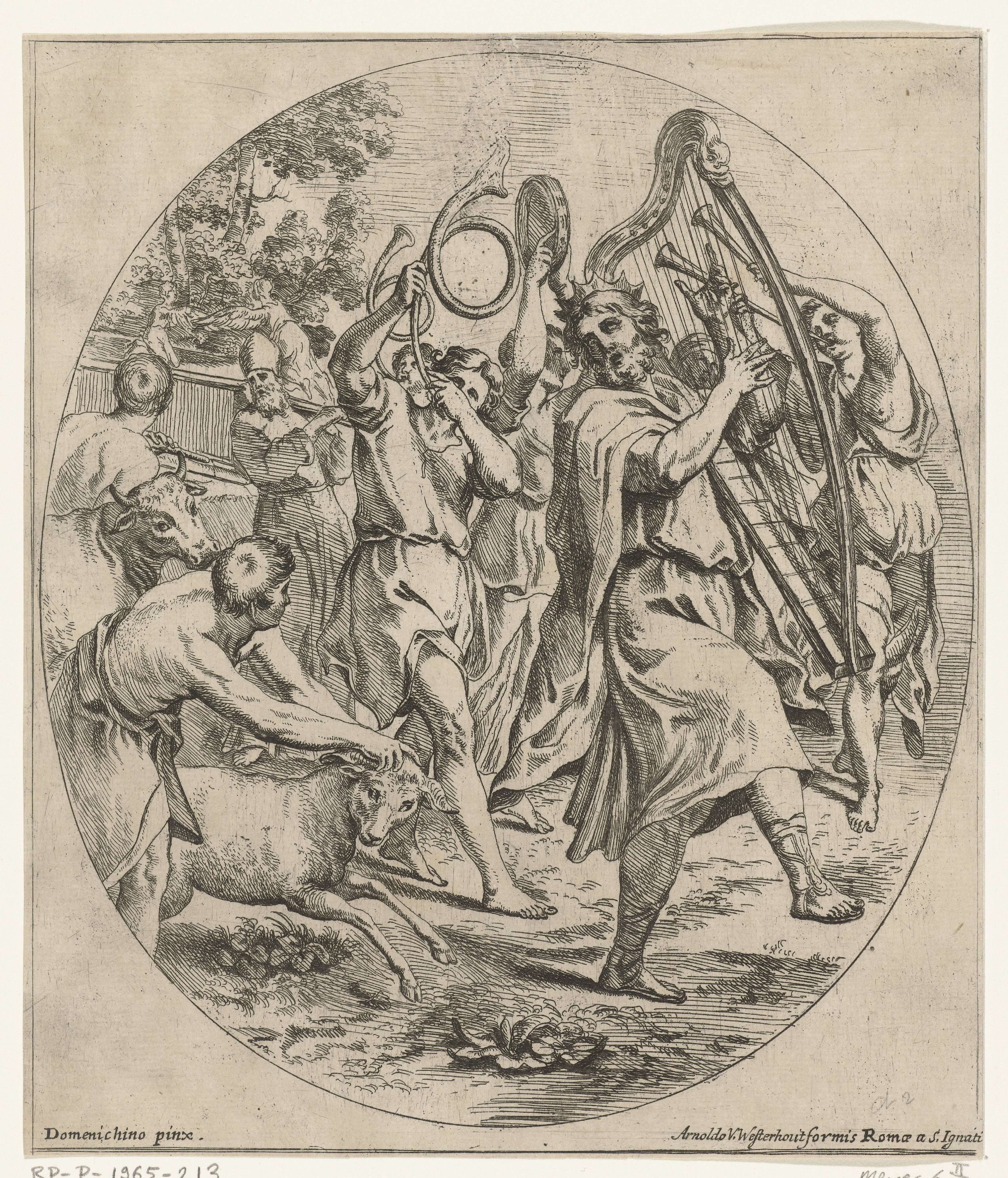 David danst voor de Ark des Verbonds