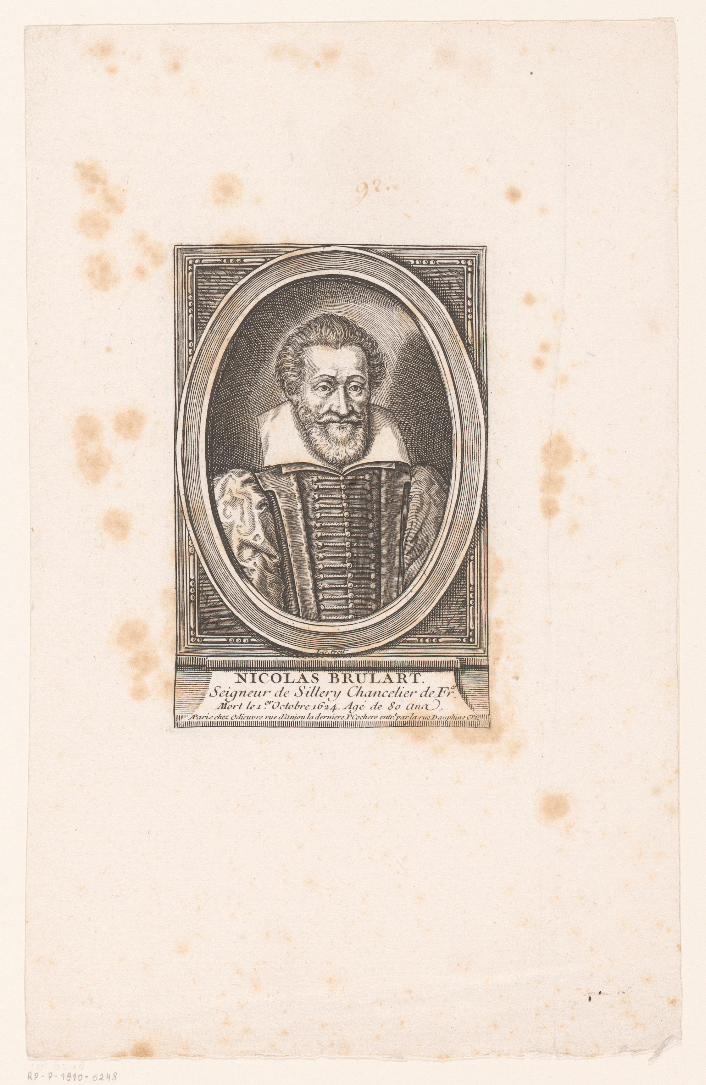 Portret van Nicolas Brulart de Sillery