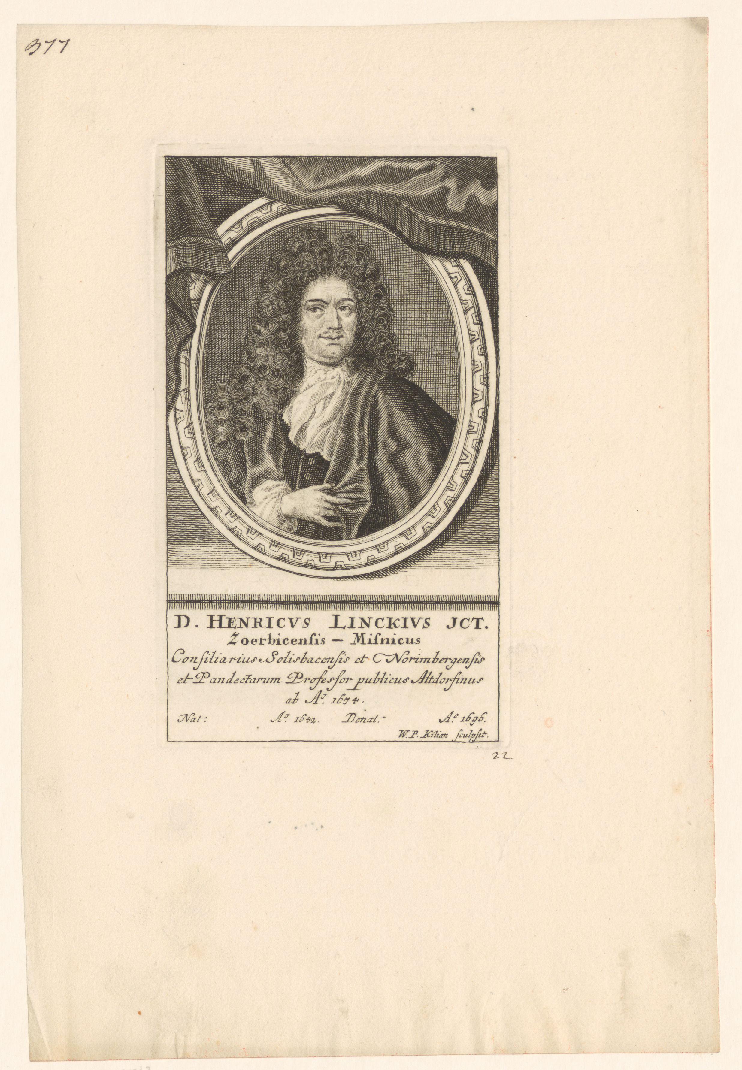 Portret van Heinrich Linck