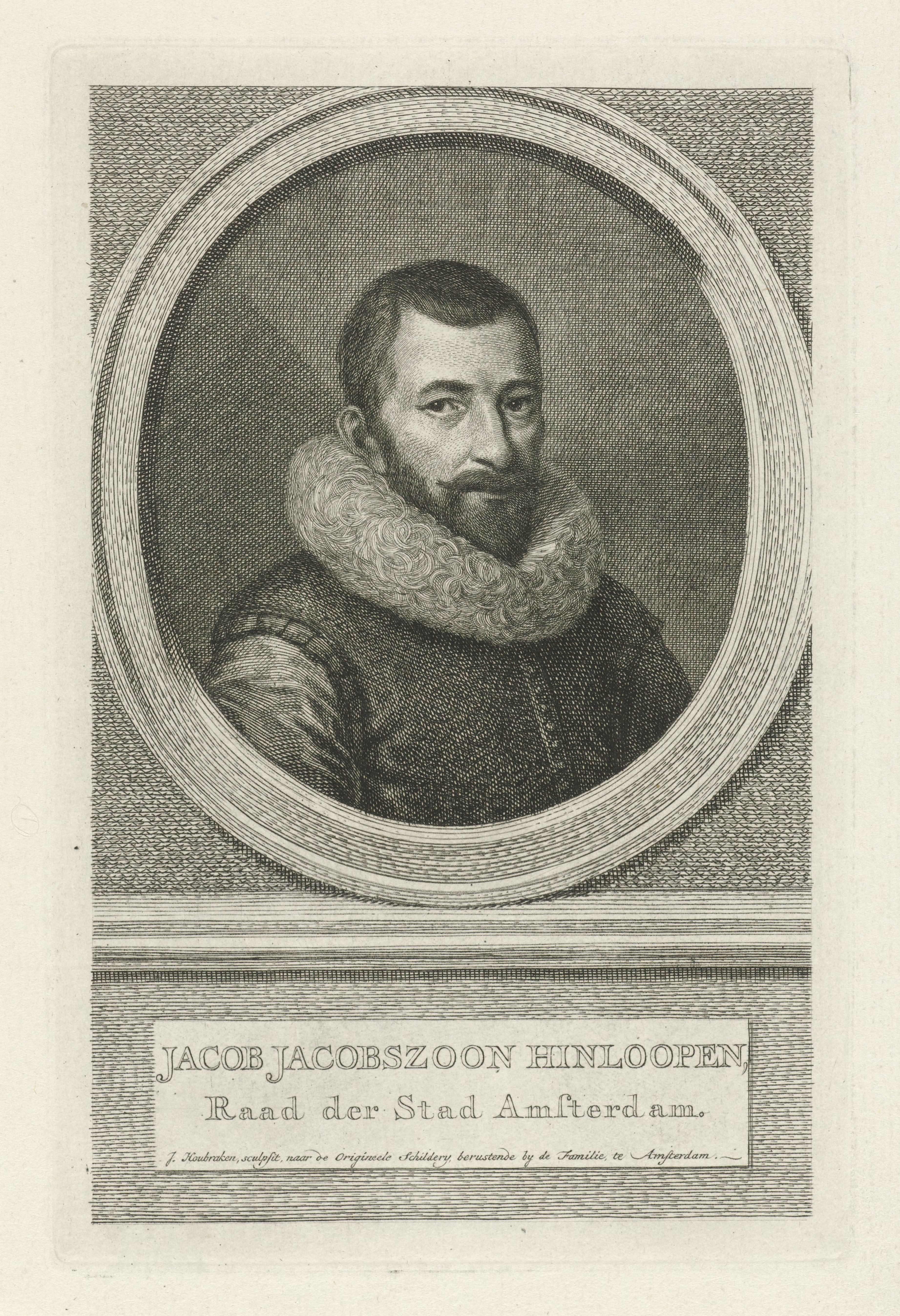 Portret van Jacob Jacobszoon Hinlopen