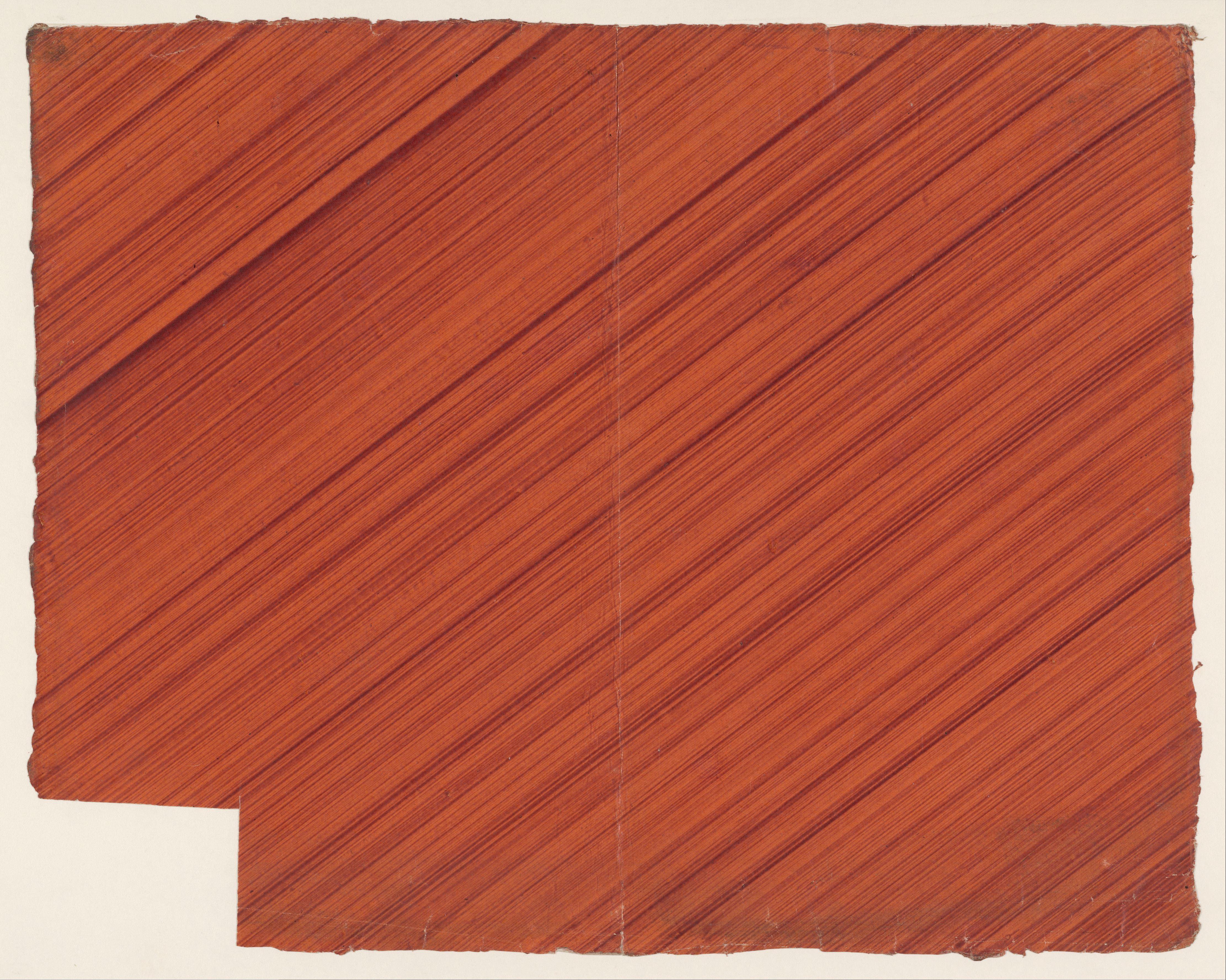 Diagonaal gestreken stijfselverfpapier in rood