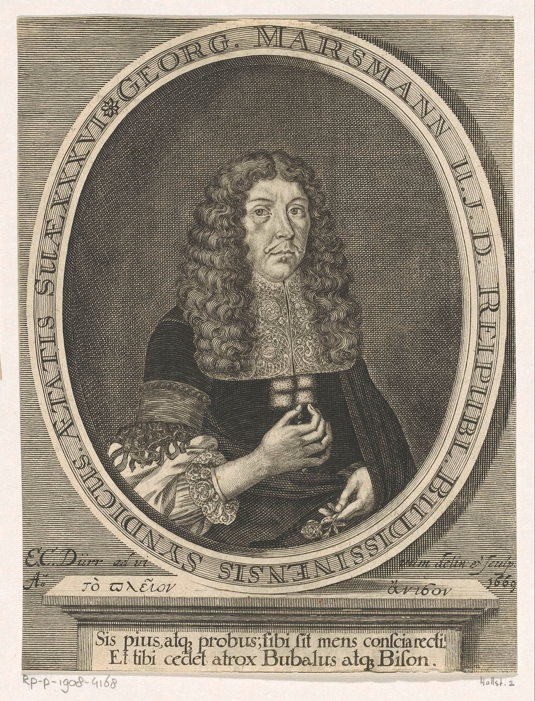 Portret van Georg Marsmann op 36-jarige leeftijd