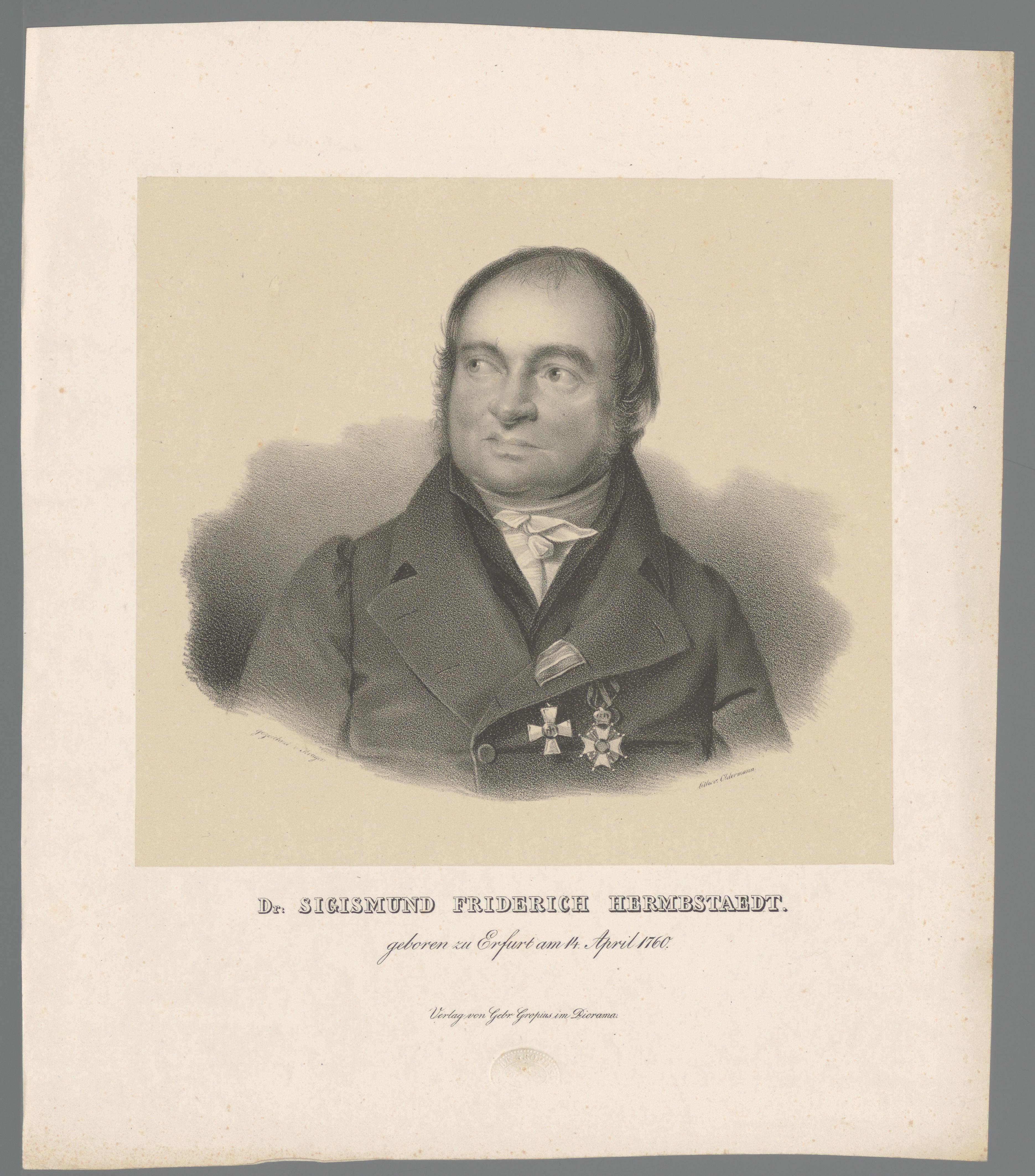 Portret van Sigismund Friedrich Hermbstaedt