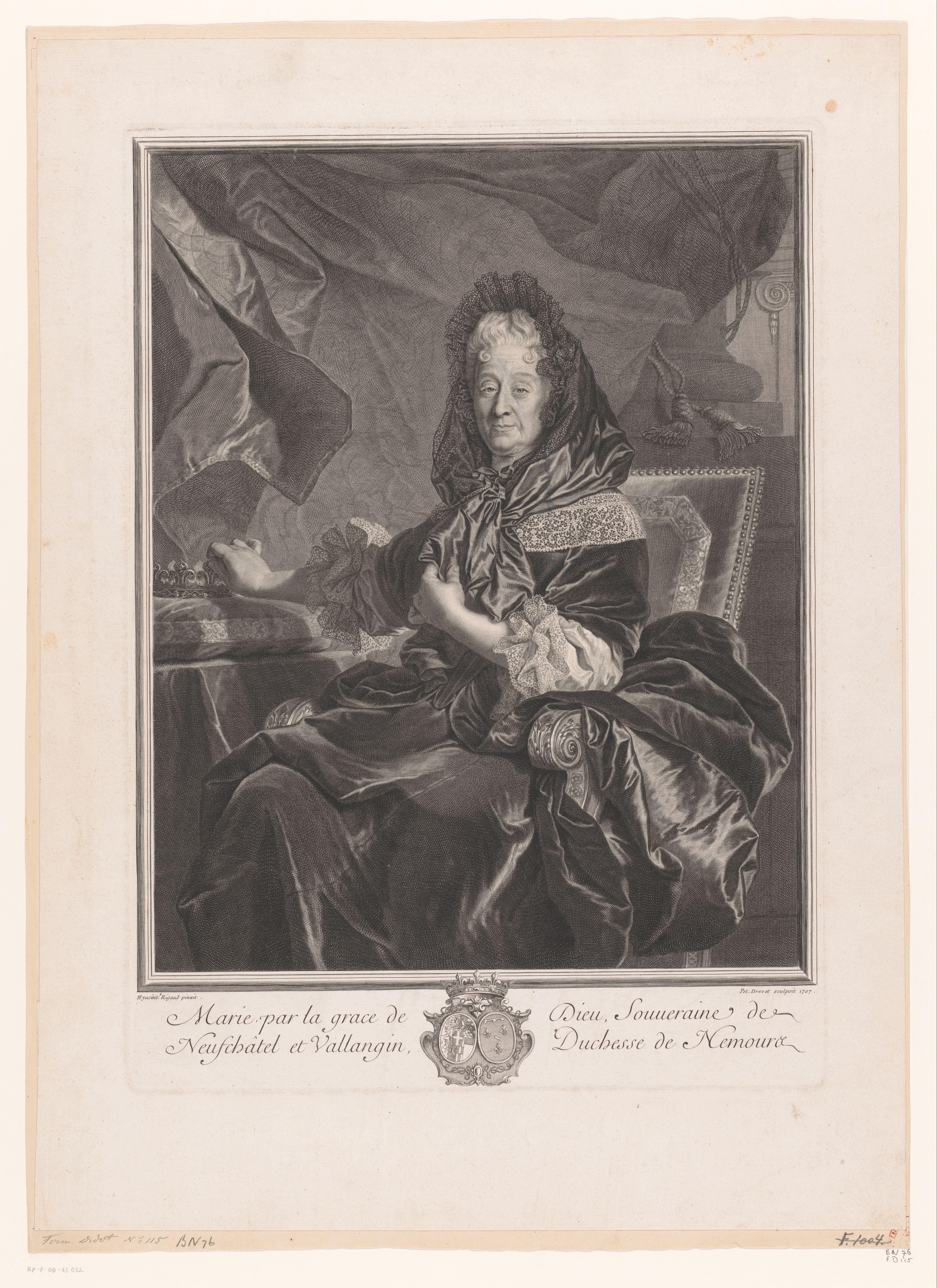 Portret van Maria van Nemours