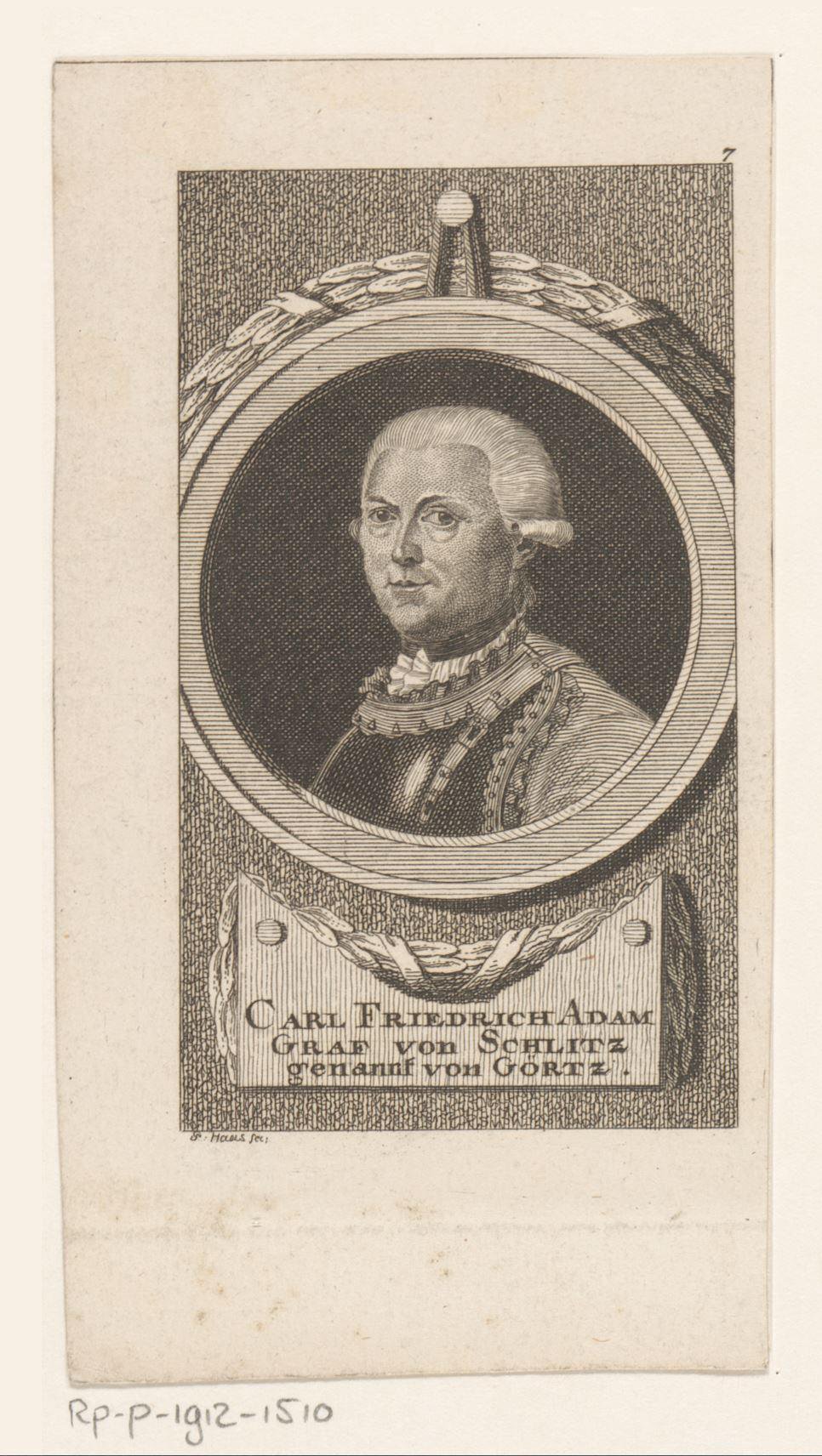 Portret van Karl Friedrich Adam Graf von Görtz