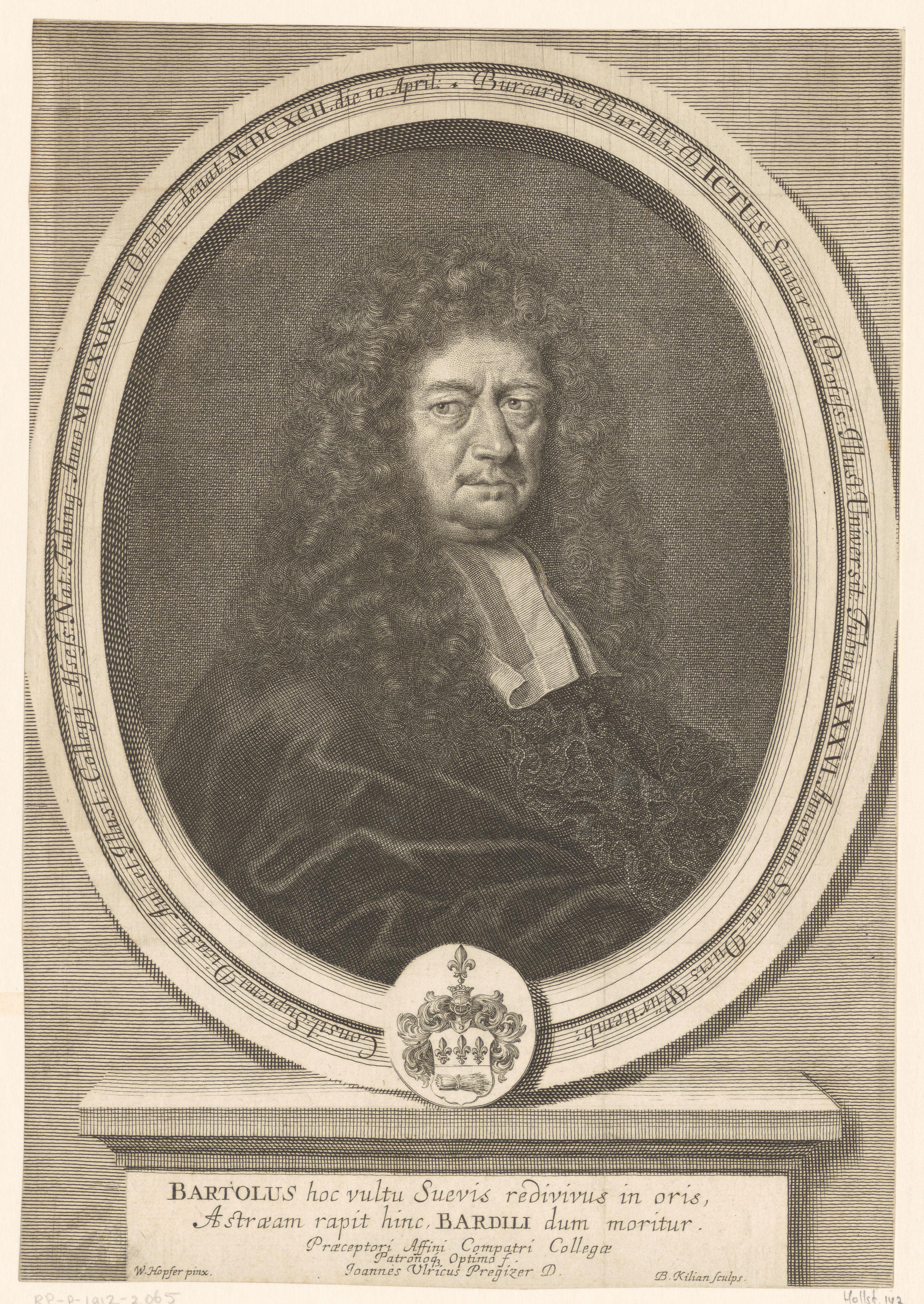 Portret van Burckhard Bardili