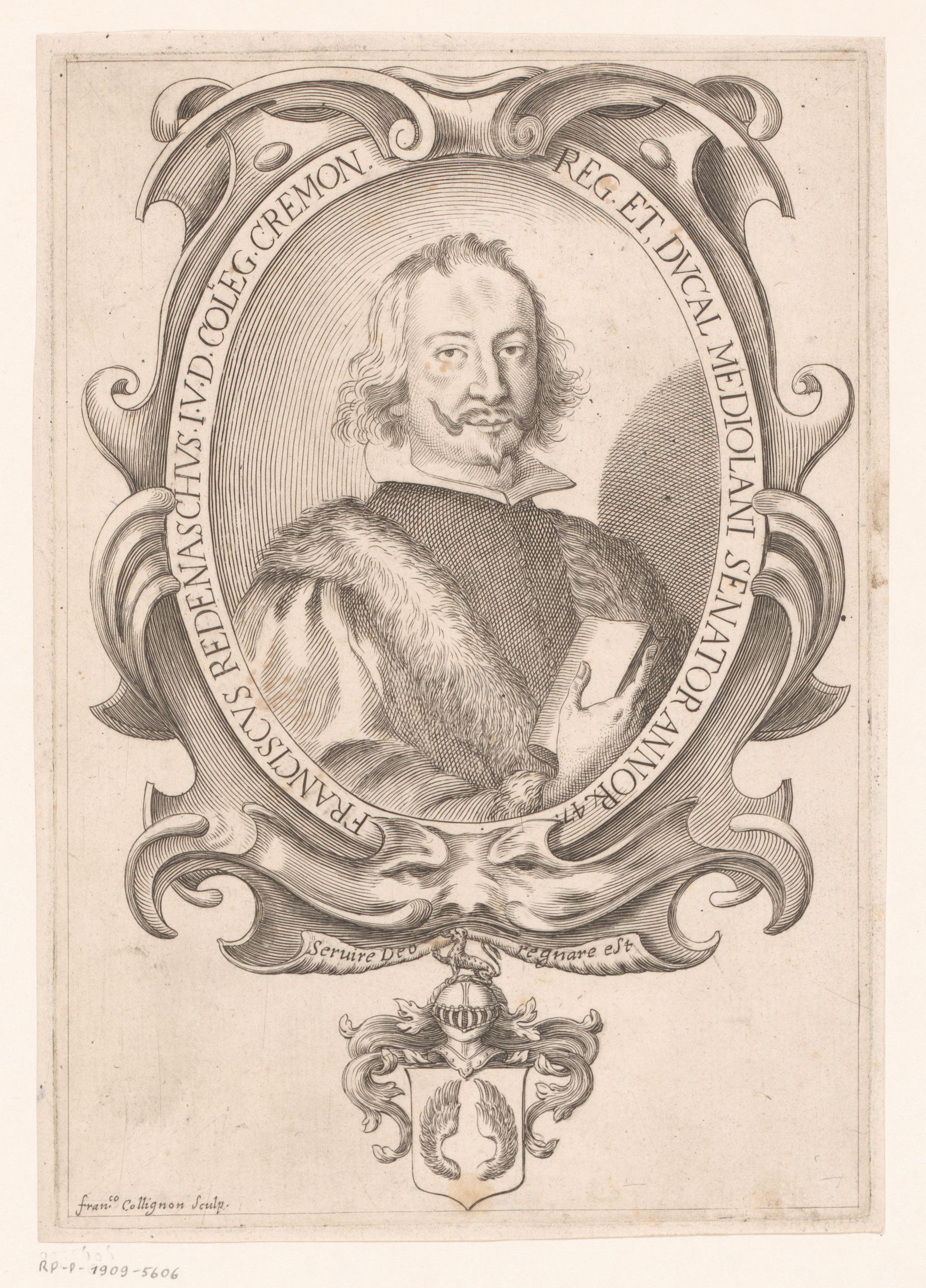 Portret van Franciscus Redenaschus op 47-jarige leeftijd