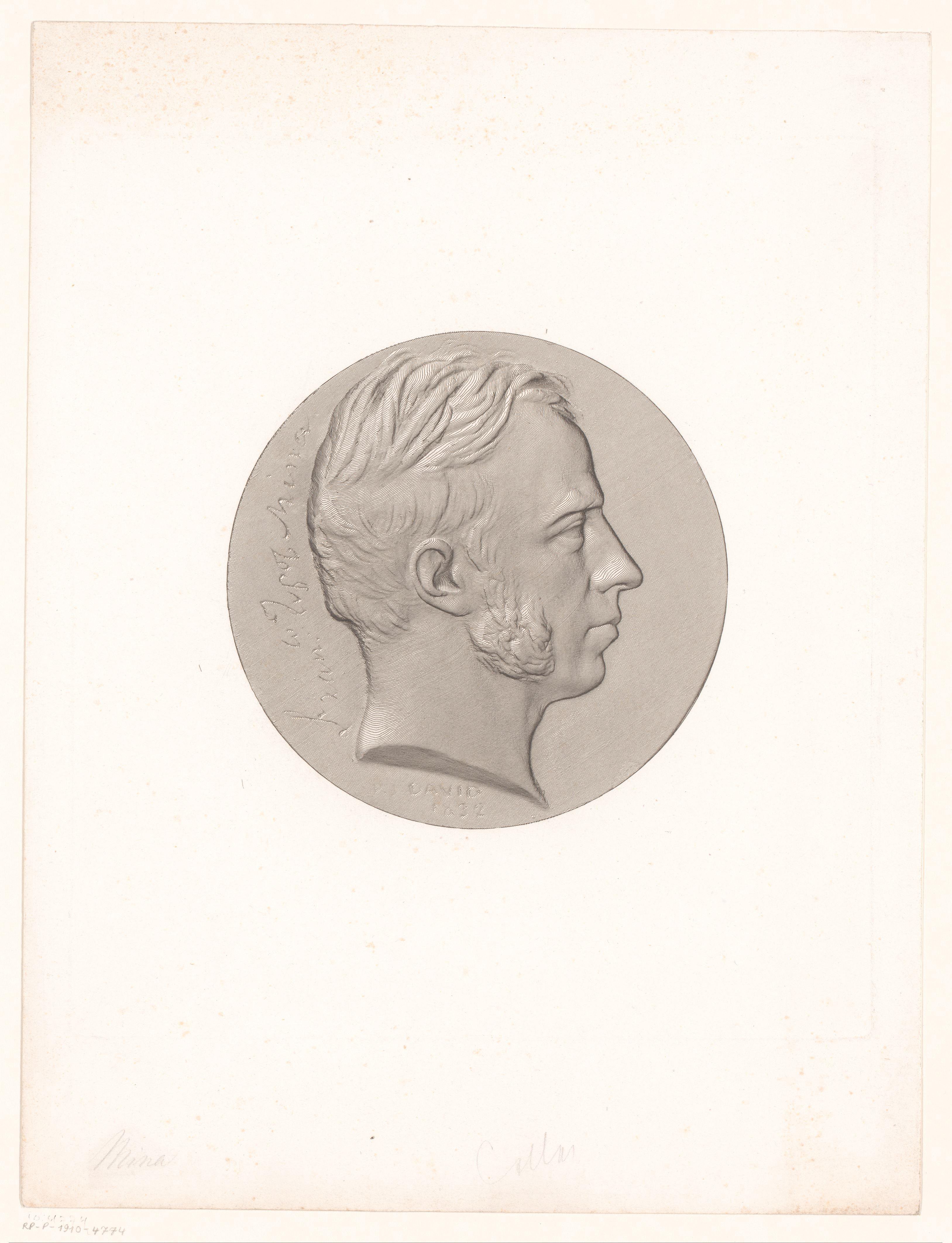 Medaille met portret van François Mina