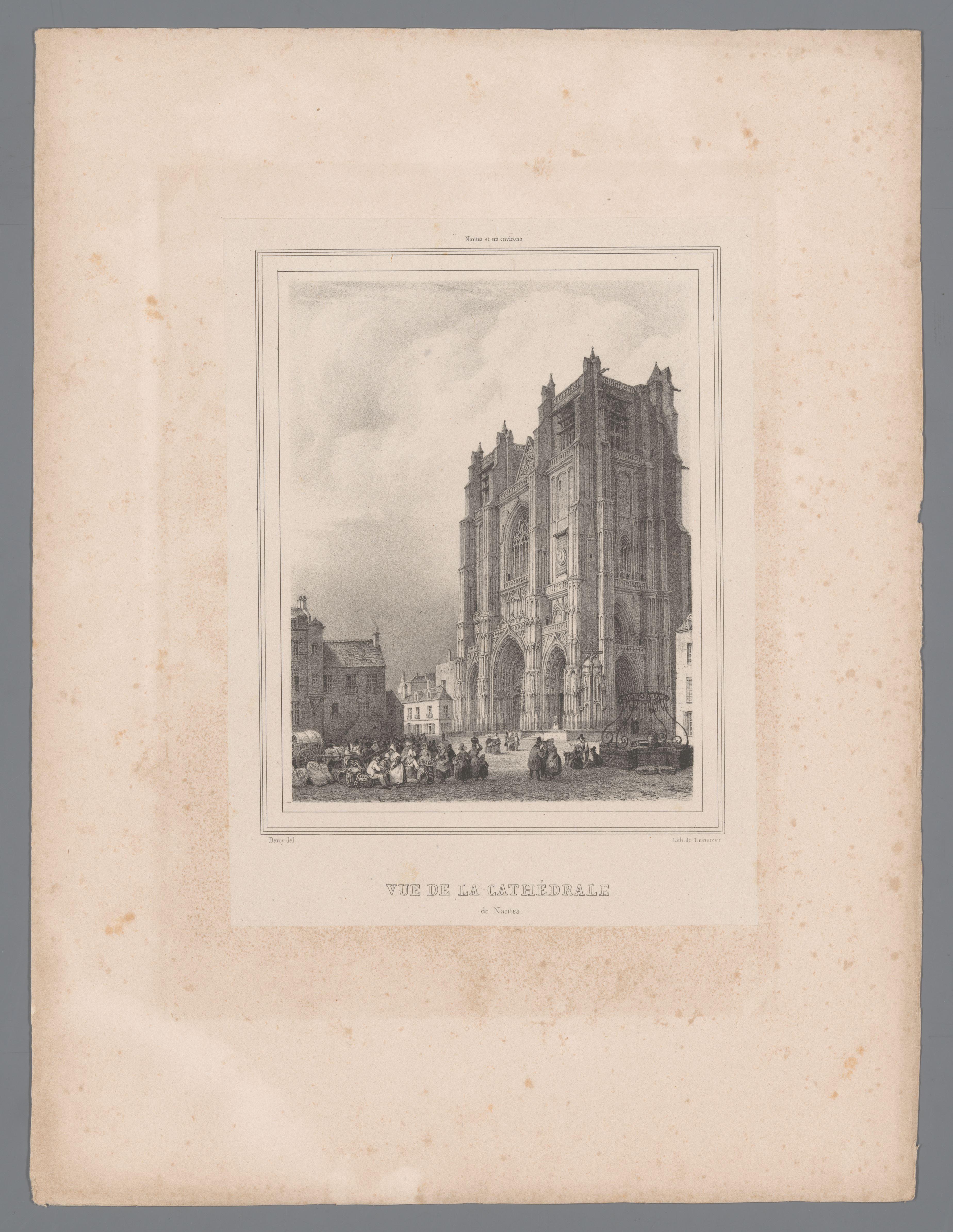 Zicht op de kathedraal Saint-Pierre-et-Saint-Paul te Nantes