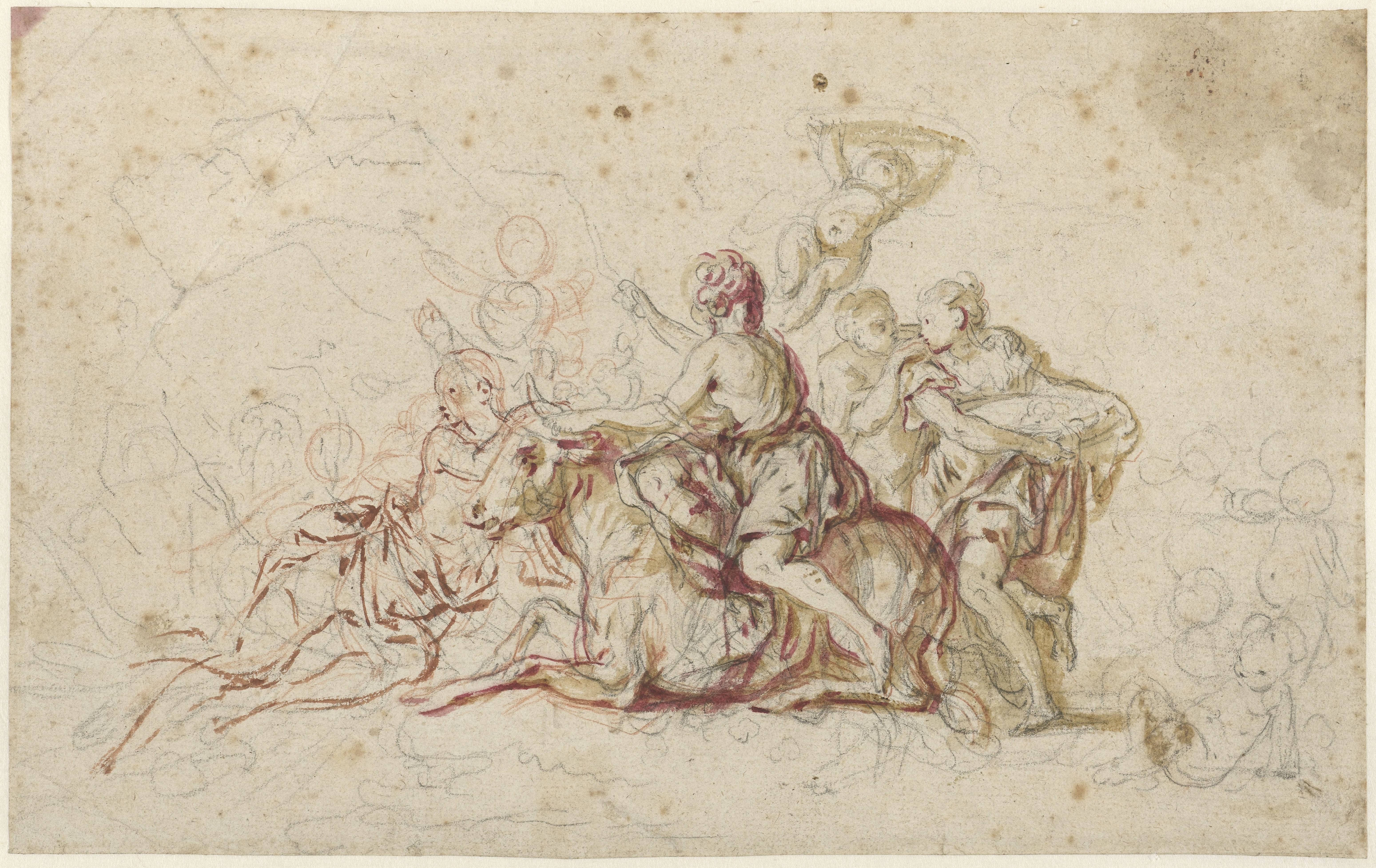 Europa ontvoerd door Jupiter in de gedaante van een stier (?)