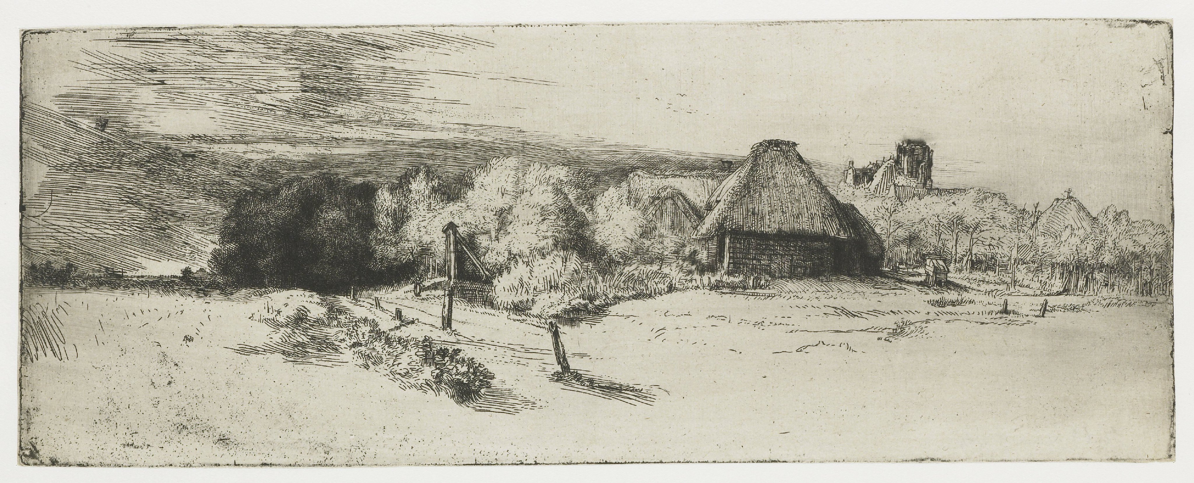 Landscape with a farm building and the 'house with the tower'