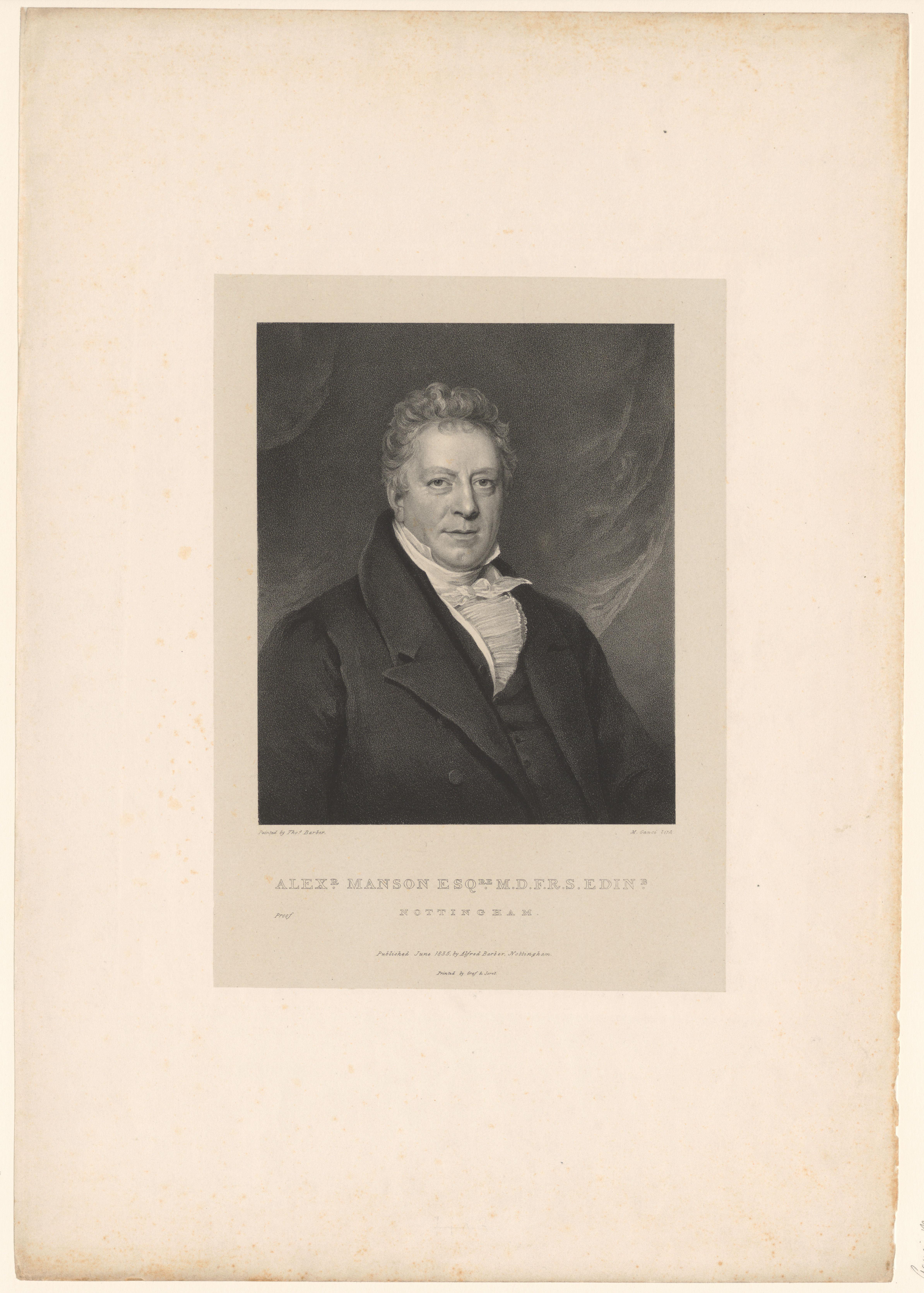 Portret van Alexander Manson