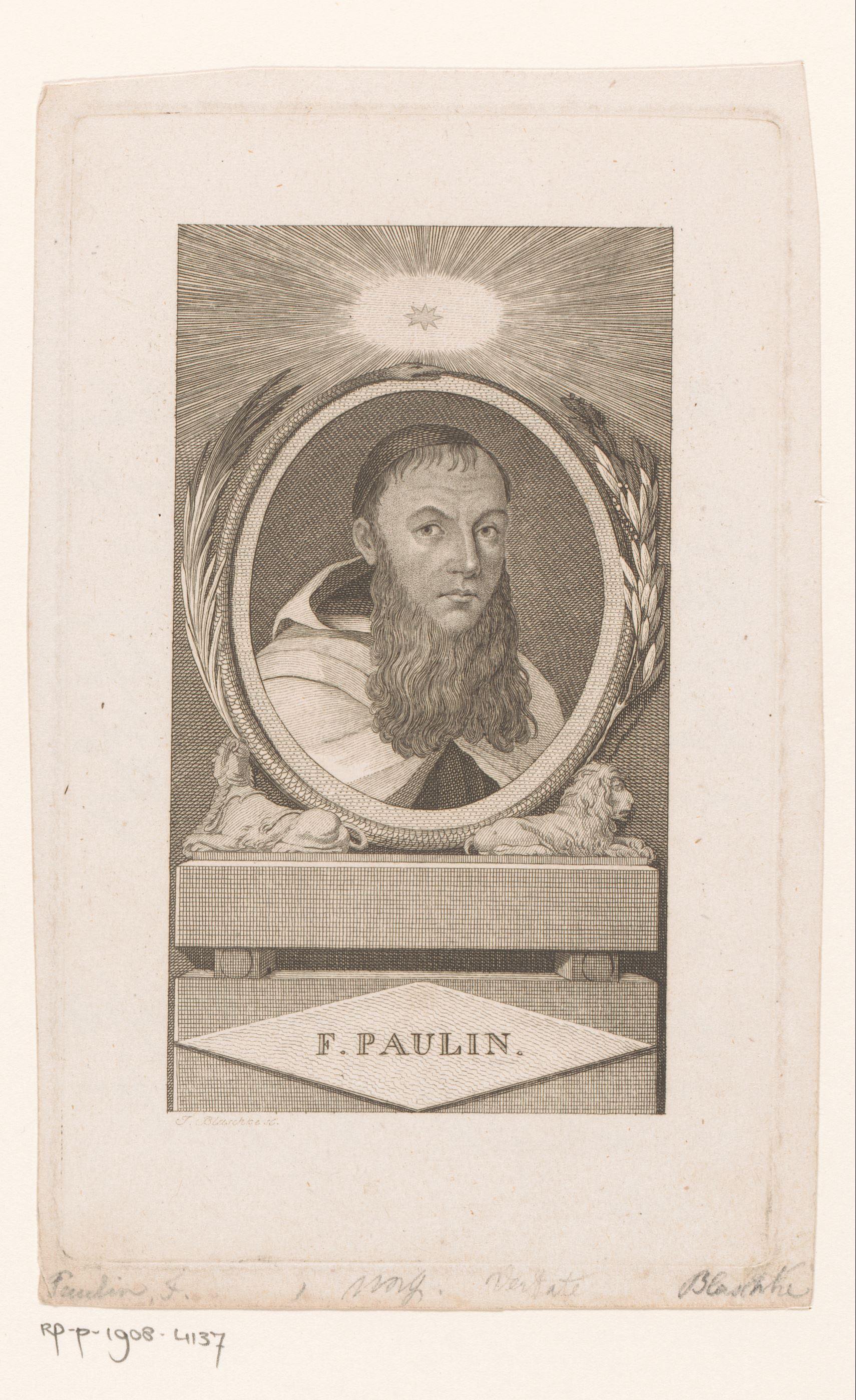 Portret van Paulinus van Sint-Bartolomeüs