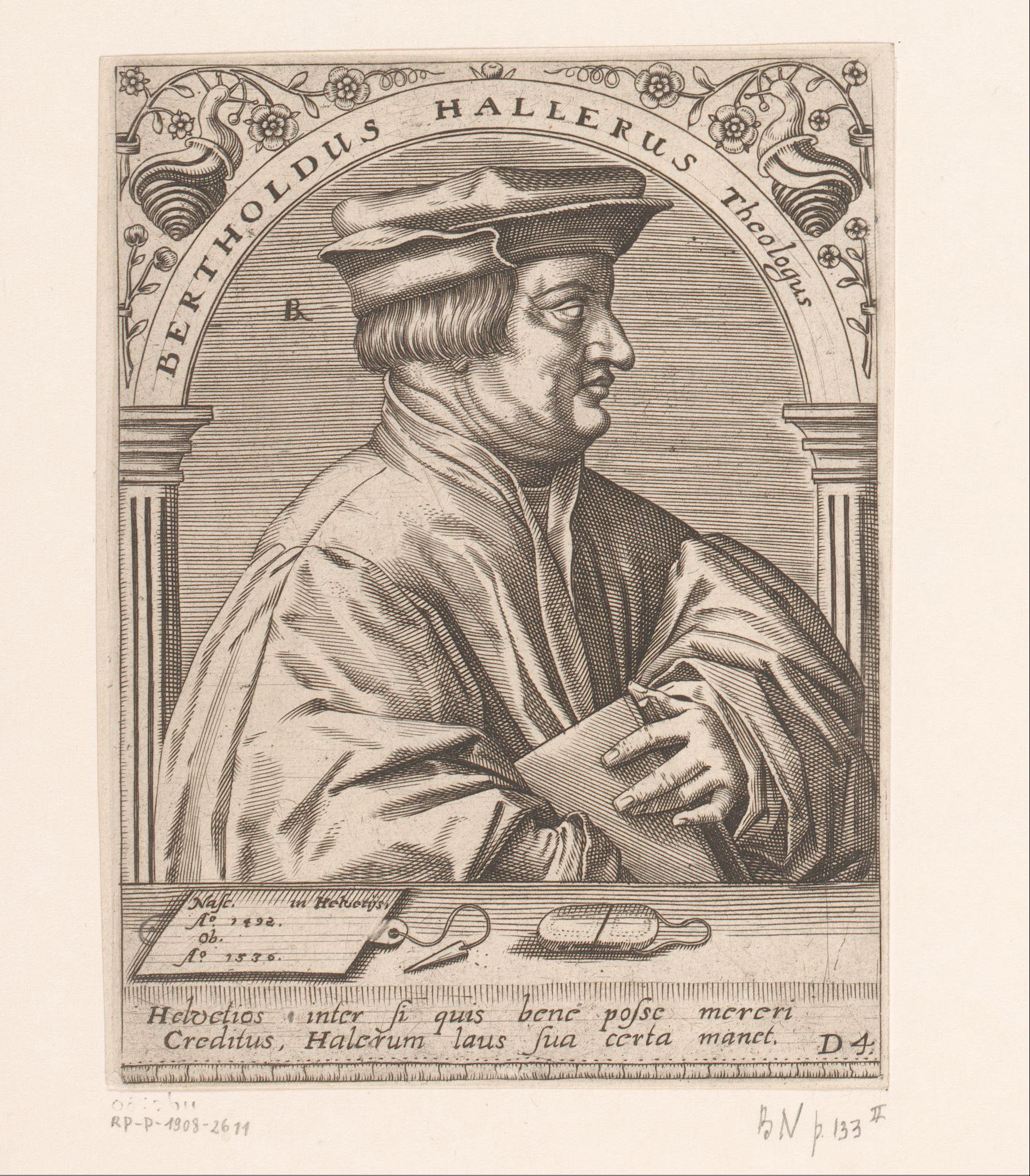 Portret van Berchtold Haller