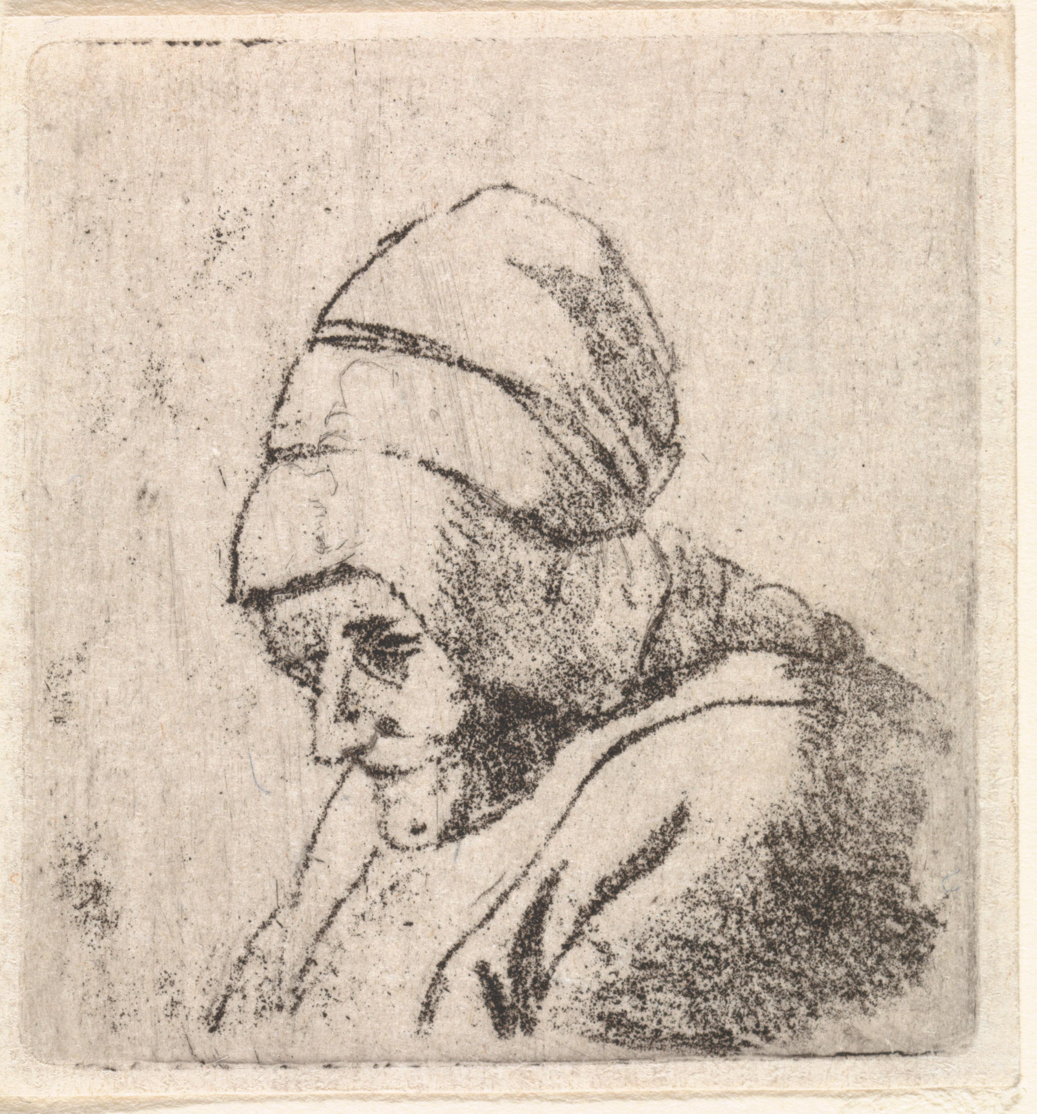 Buste van oude vrouw