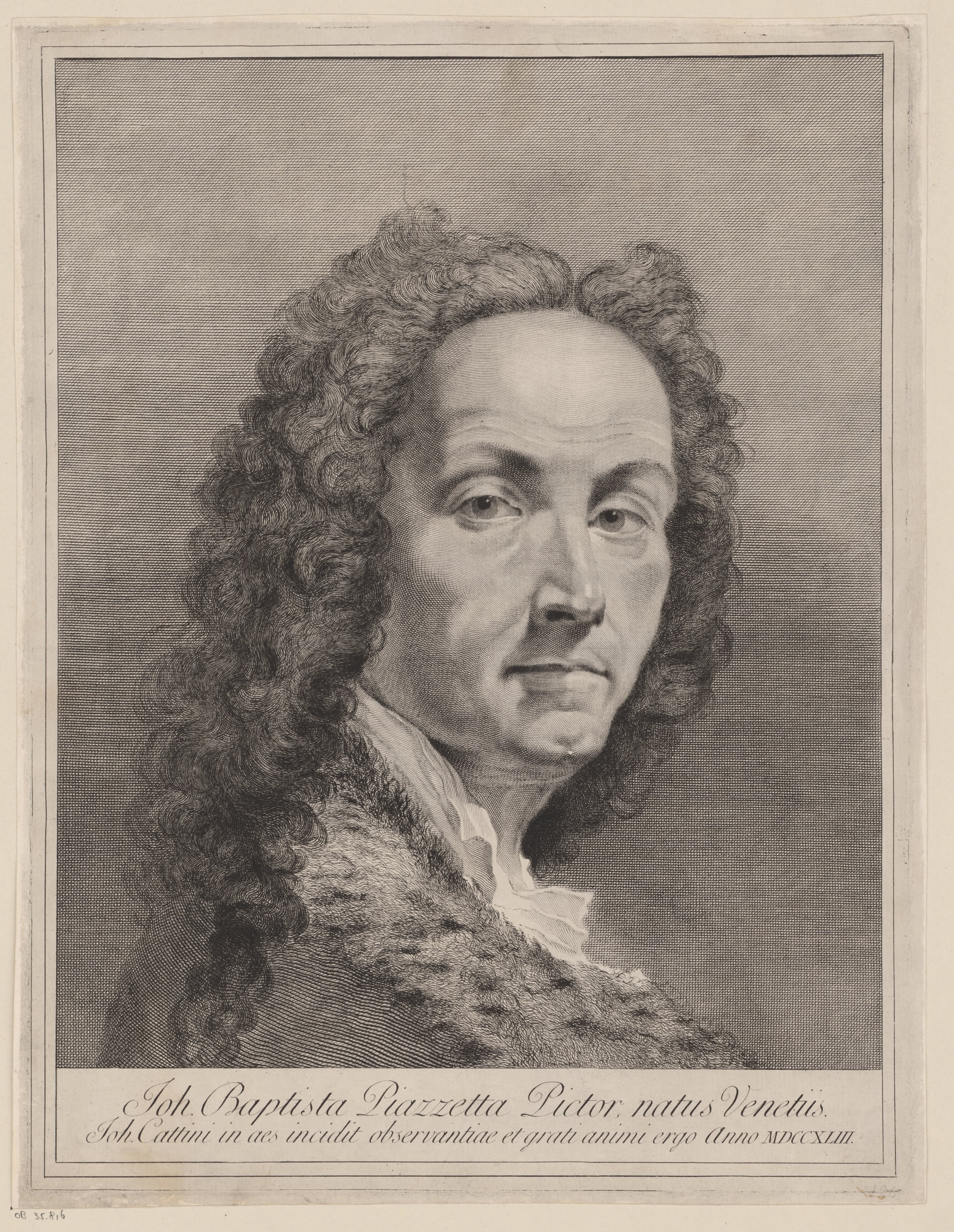 Portret van schilder Giovanni Battista Piazzetta