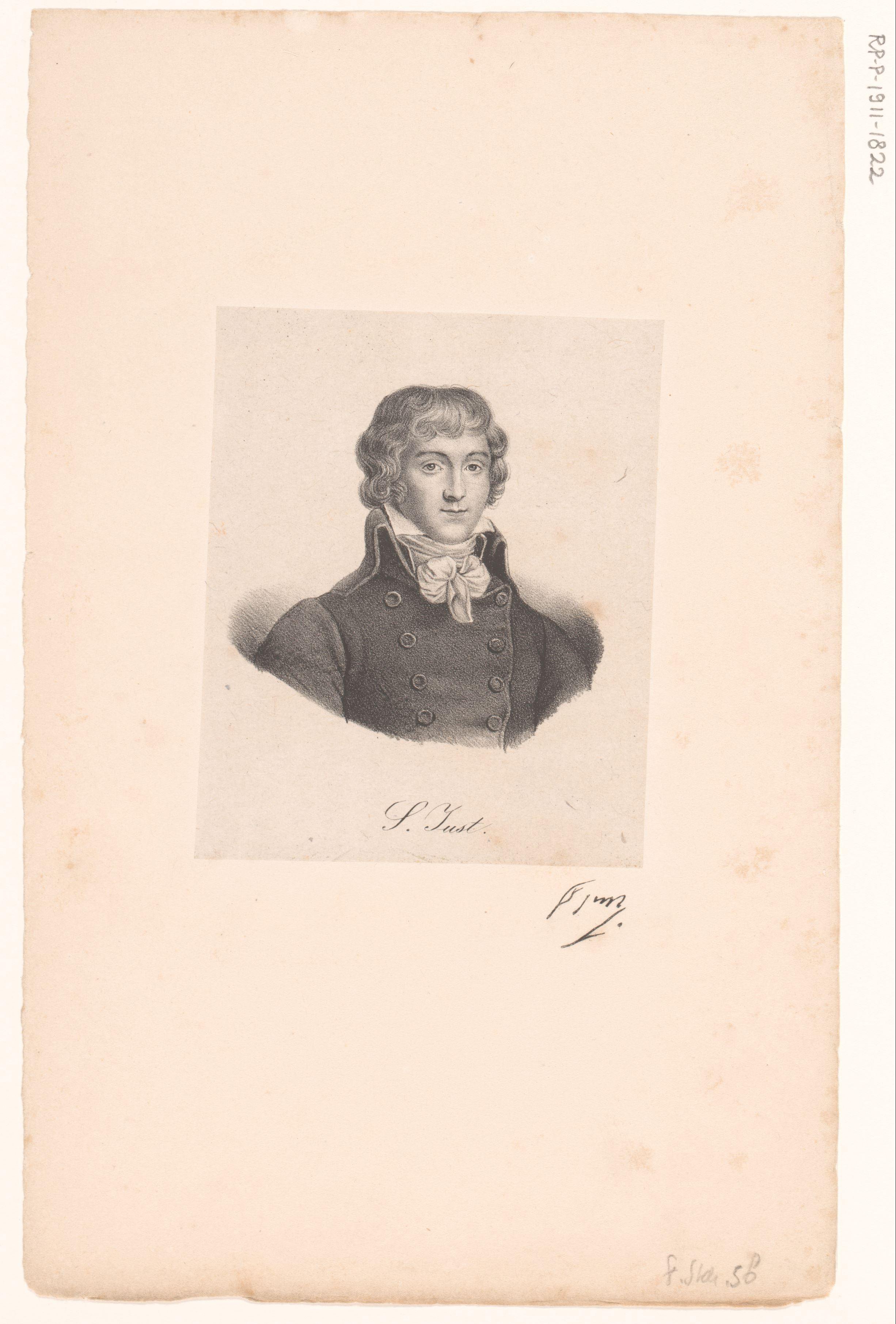 Portret van Louis Antoine de Saint-Just