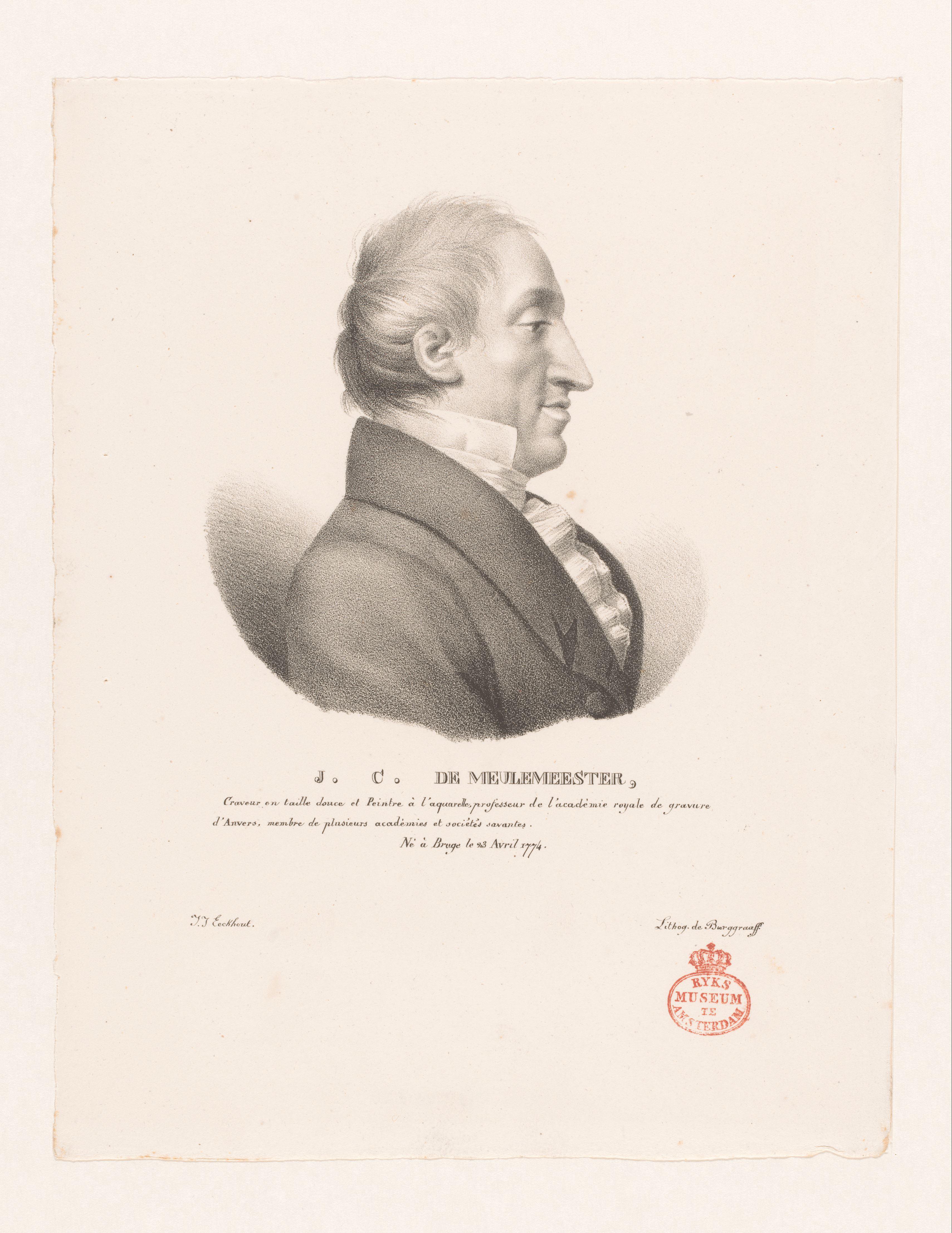 Portret van Jozef Karel De Meulemeester