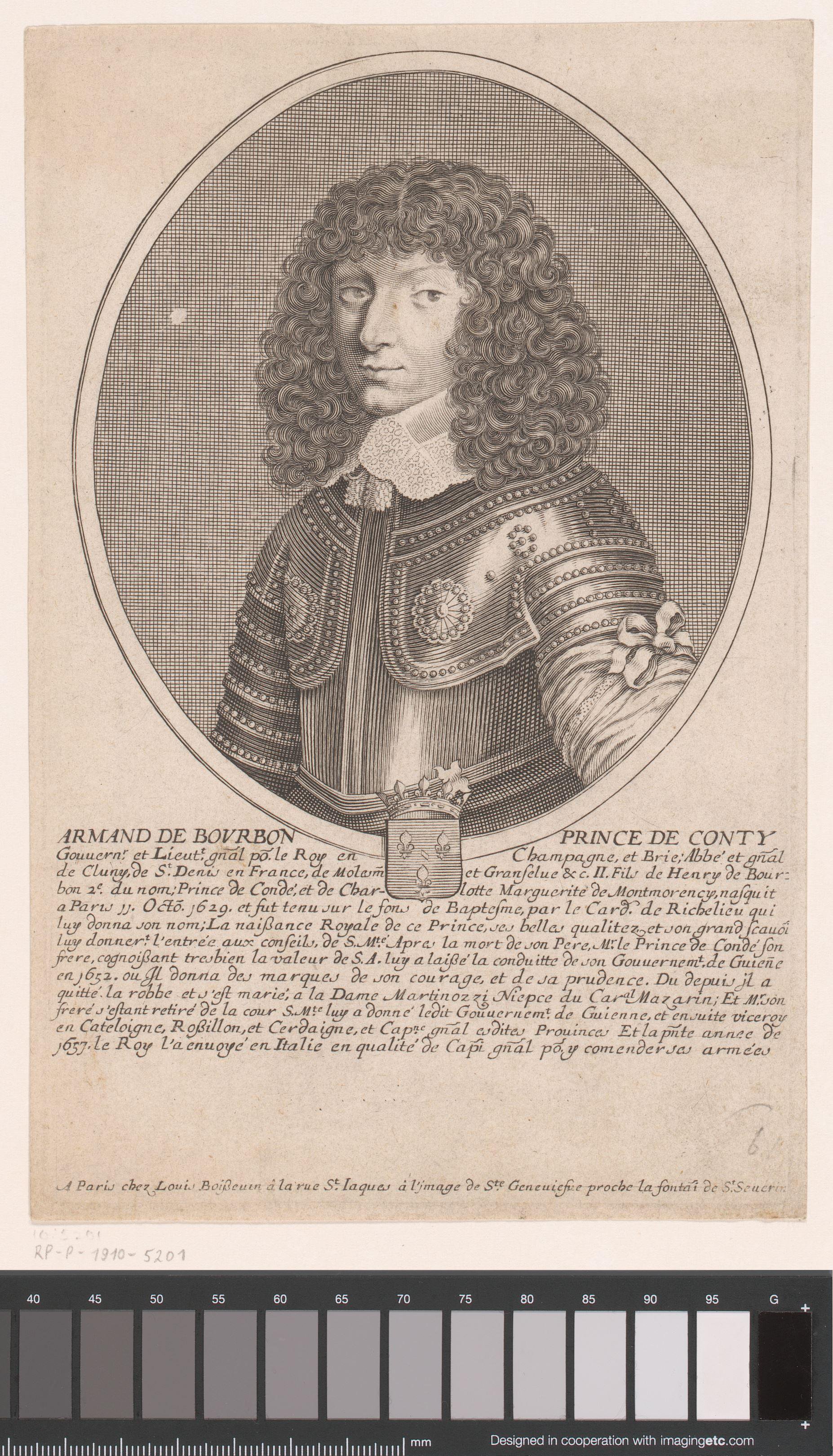 Portret van Armand van Bourbon-Condé, prins van Conti