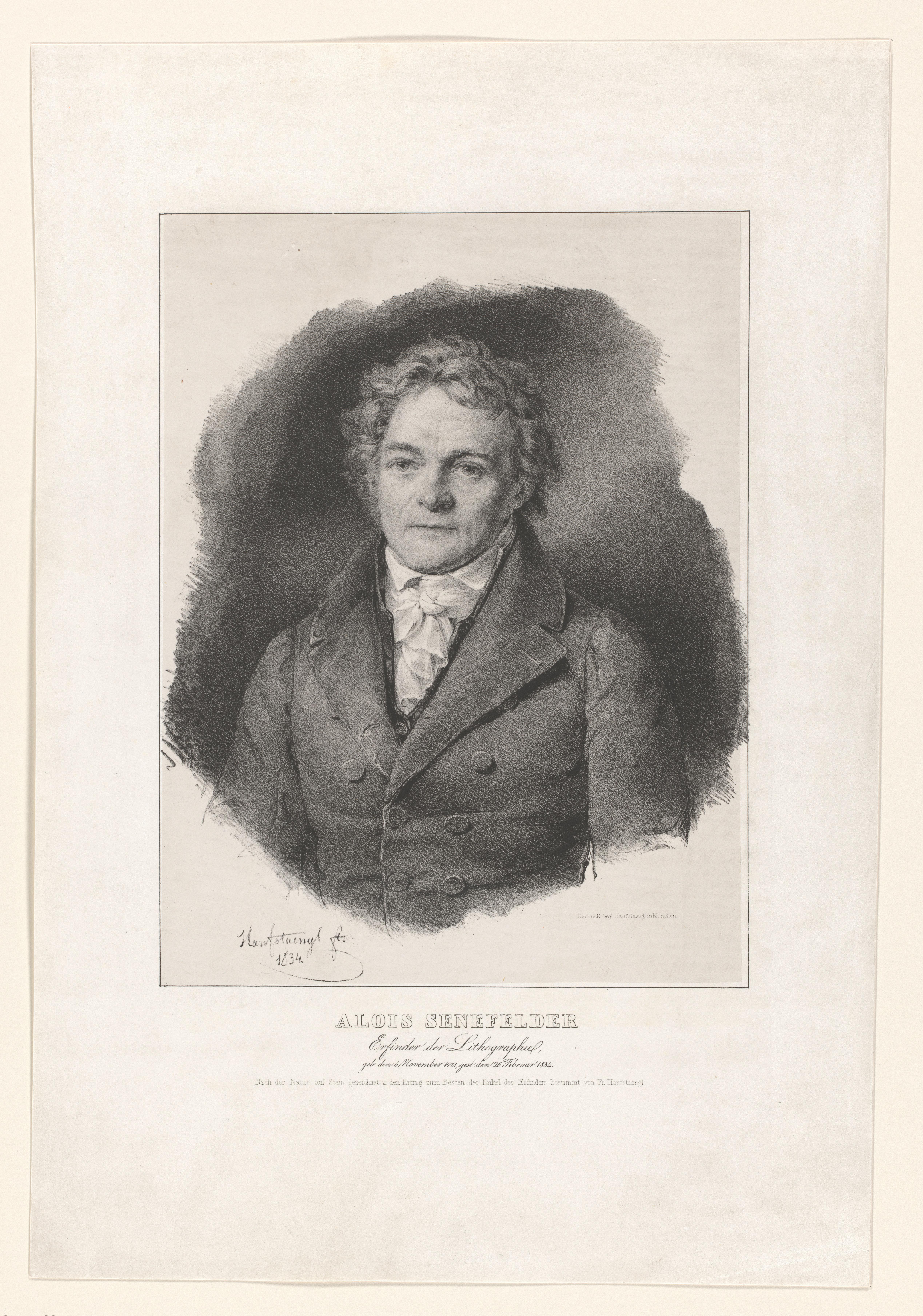 Portret van Alois Senefelder