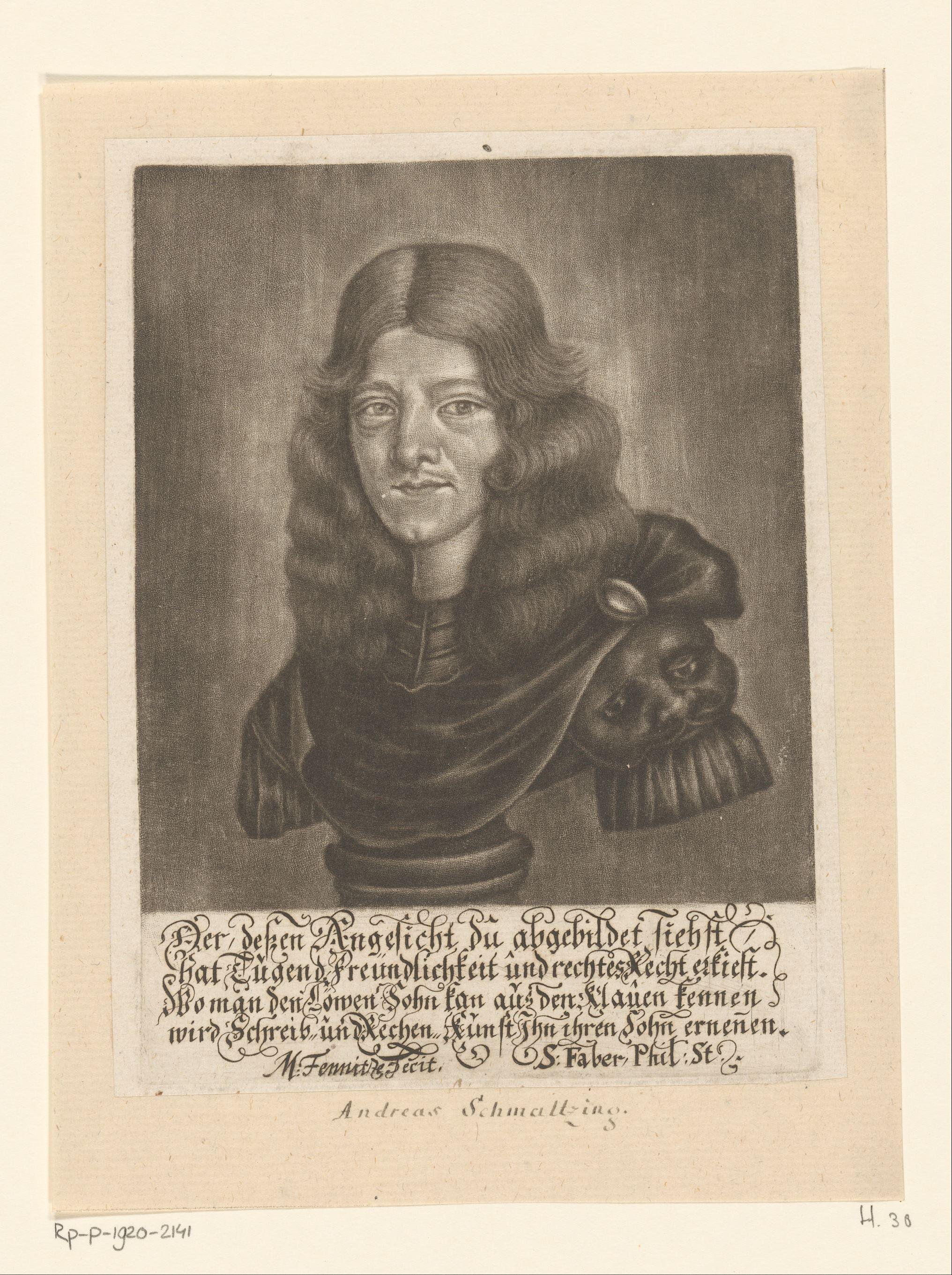 Portret van Andreas Schmaltzing