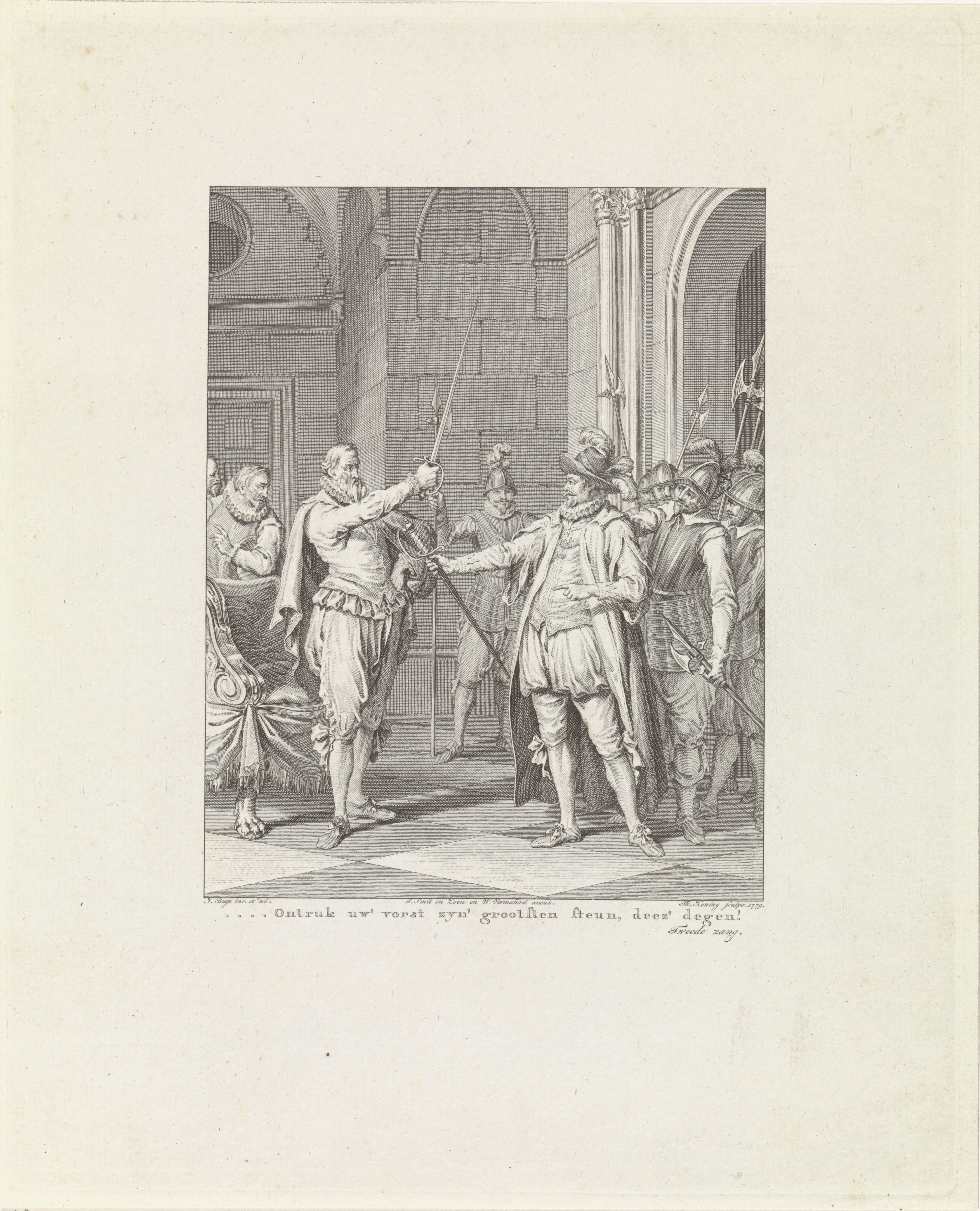 Egmond geeft zijn degen aan Alva, 1567