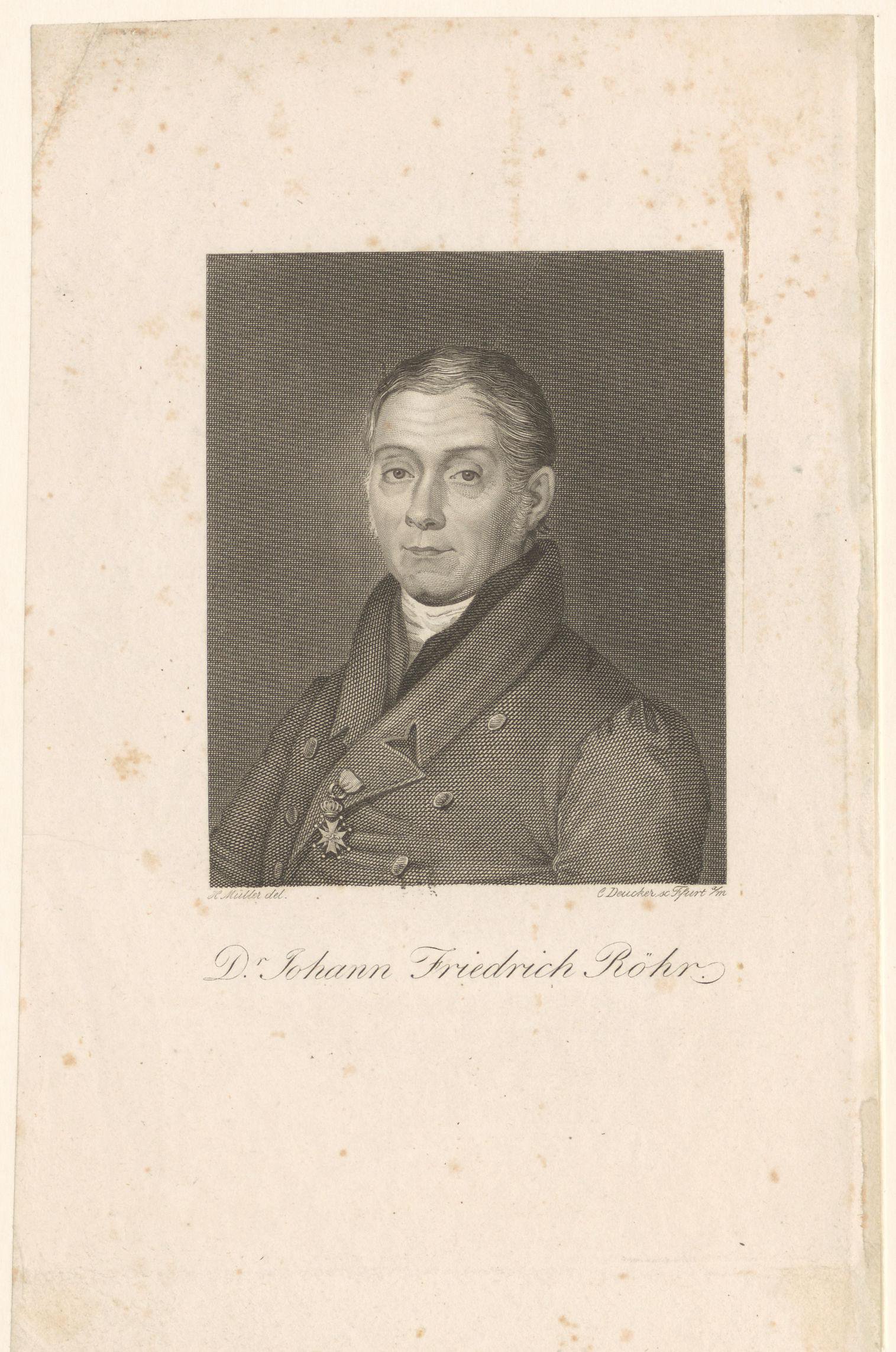 Portret van Johann Friedrich Röhr