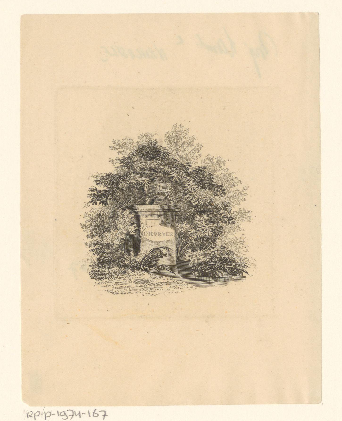 Ex libris van C.R. Fryer