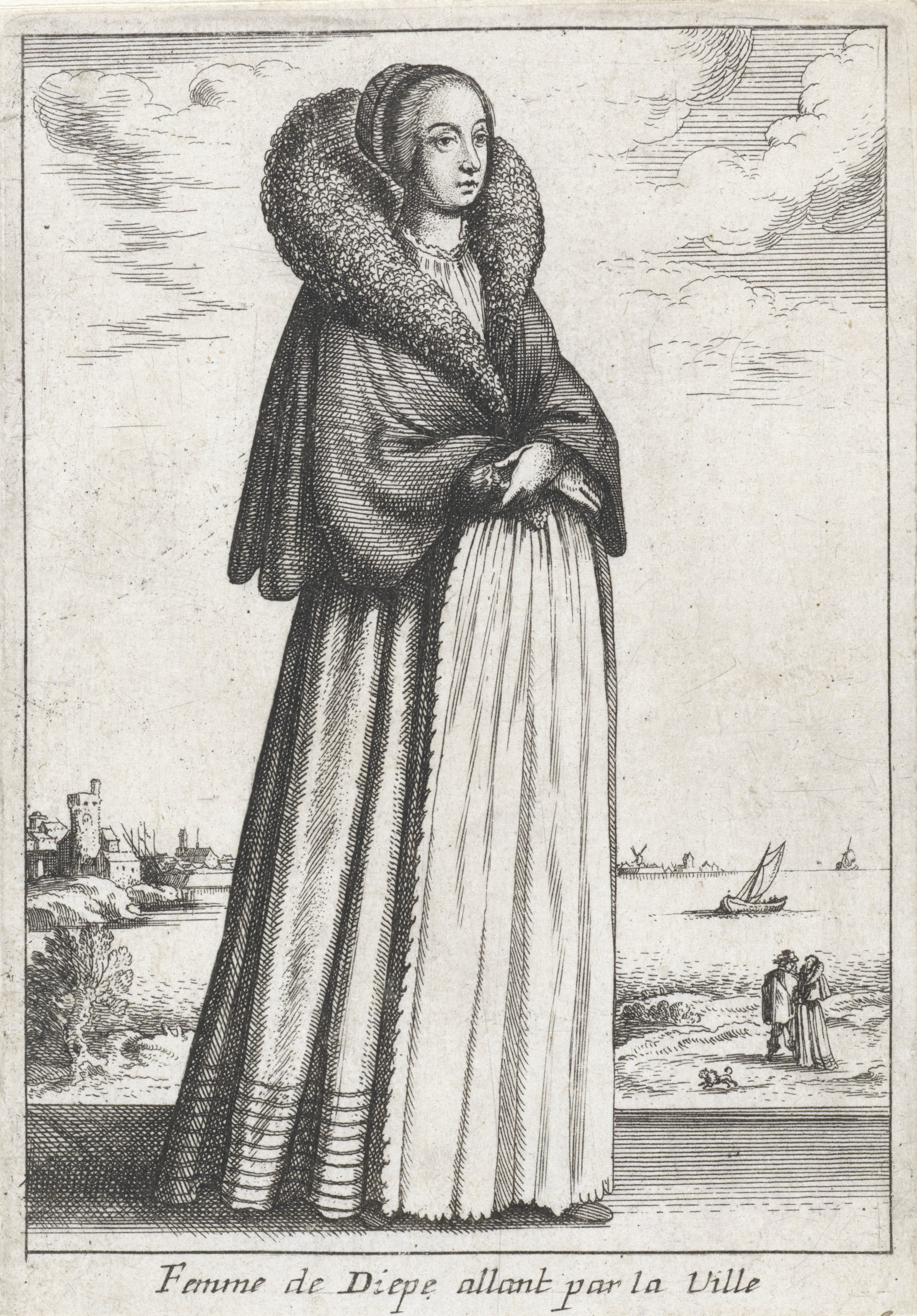 Femme de Diepe allant par la Ville