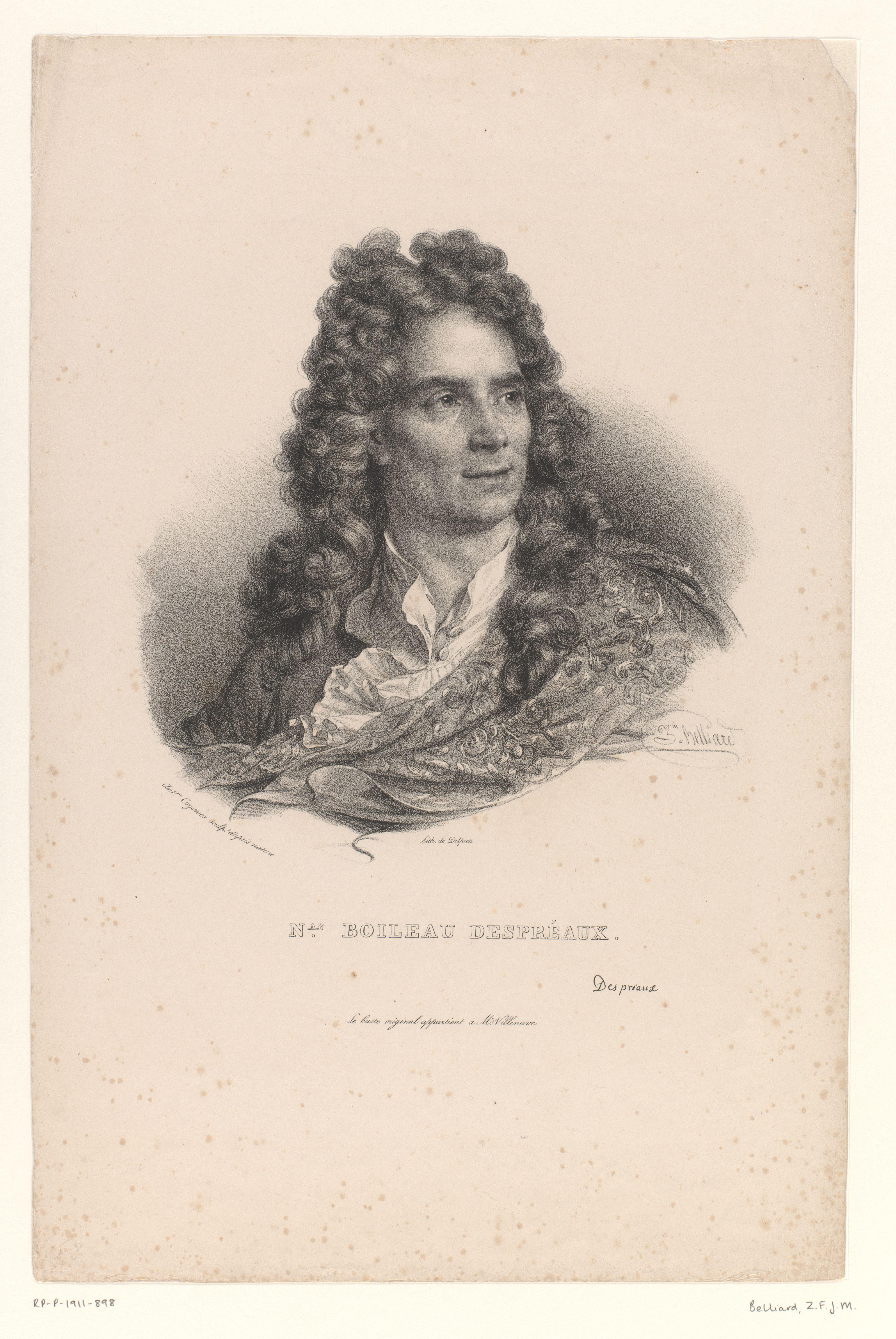 Portret van de dichter Nicolas Boileau