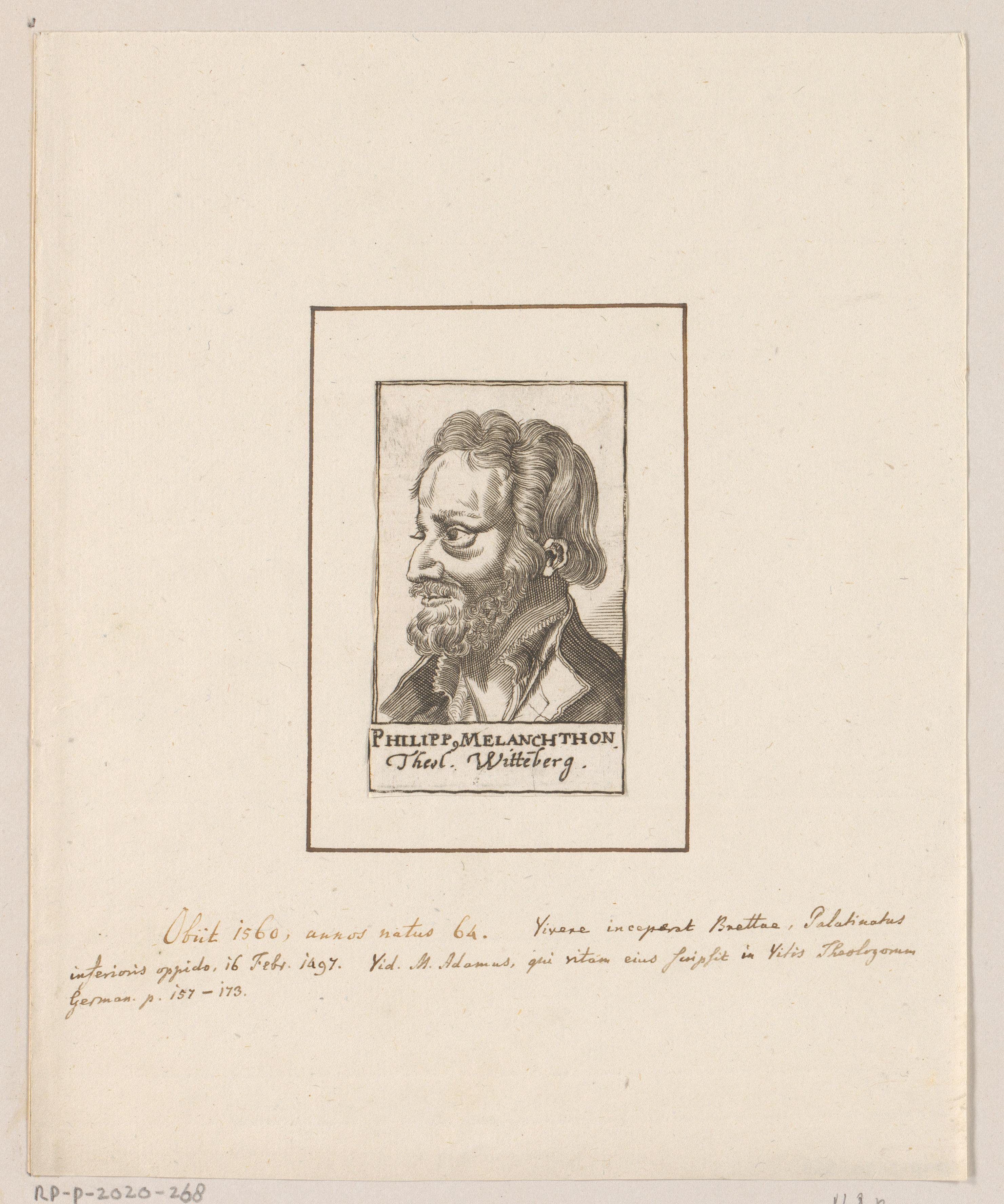 Portret van Philipp Melanchthon