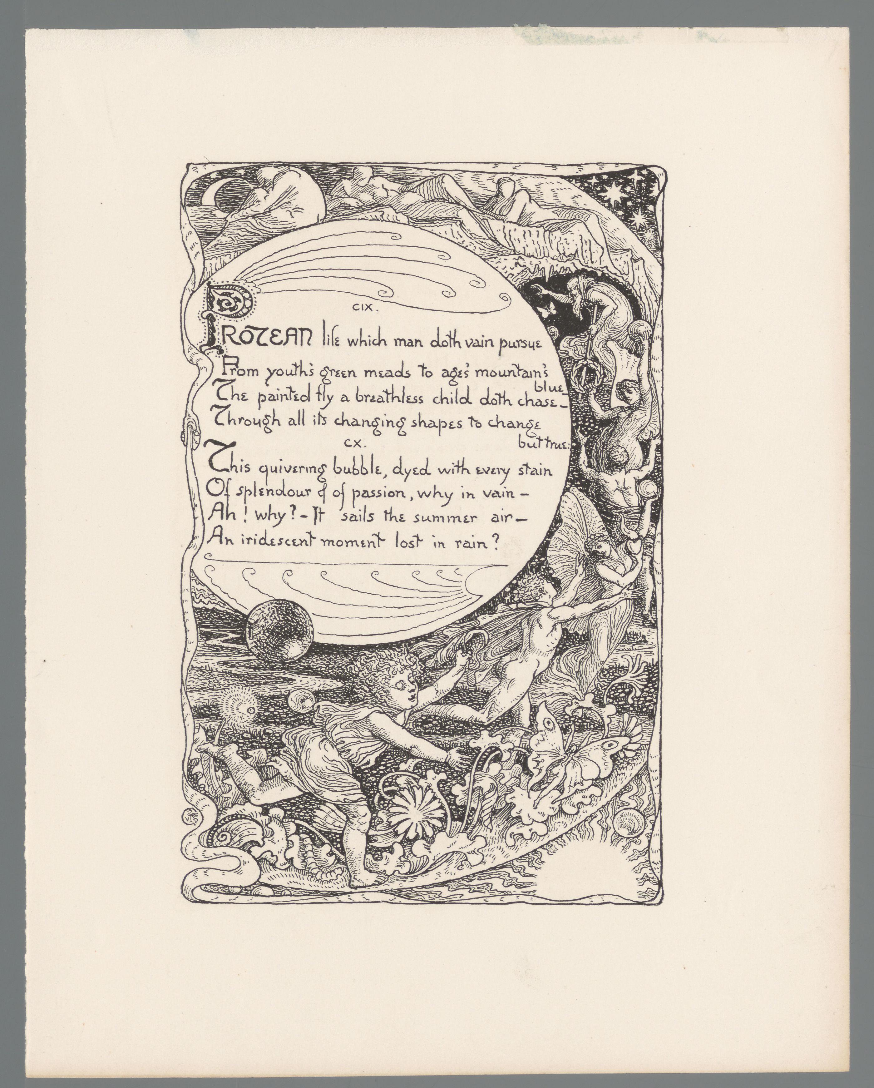 Cartouche met fantasiefiguren