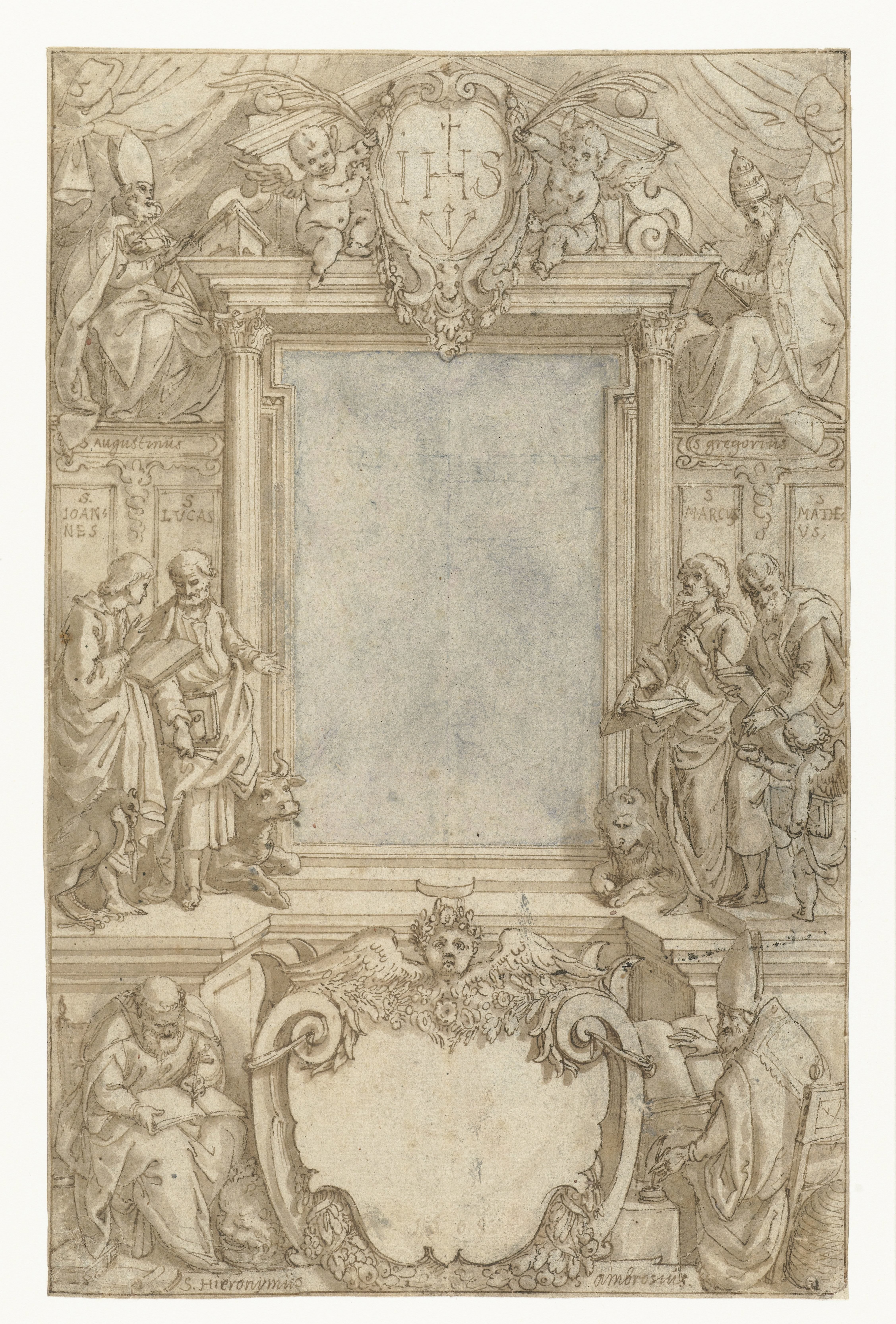 Ontwerp voor titelprent van een godsdienstig boek