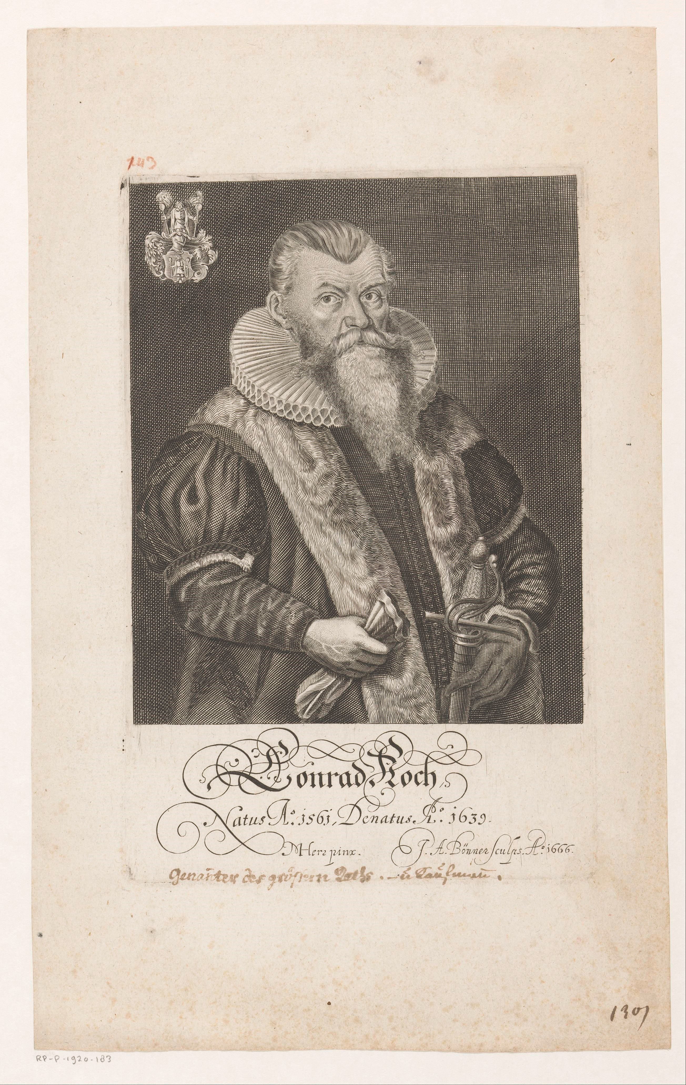 Portret van Conrad Koch