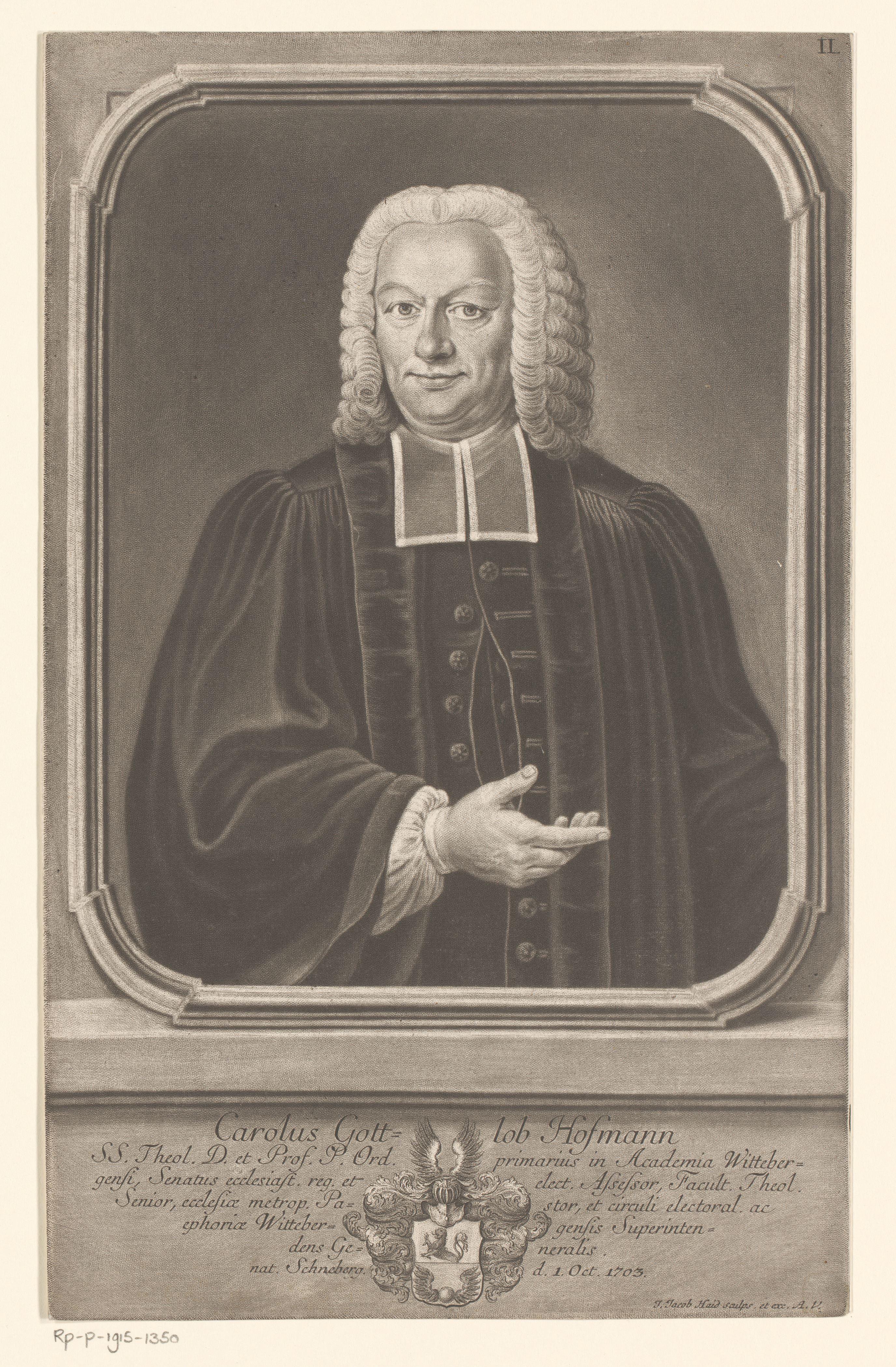 Portret van Carl Gottlob Hofmann