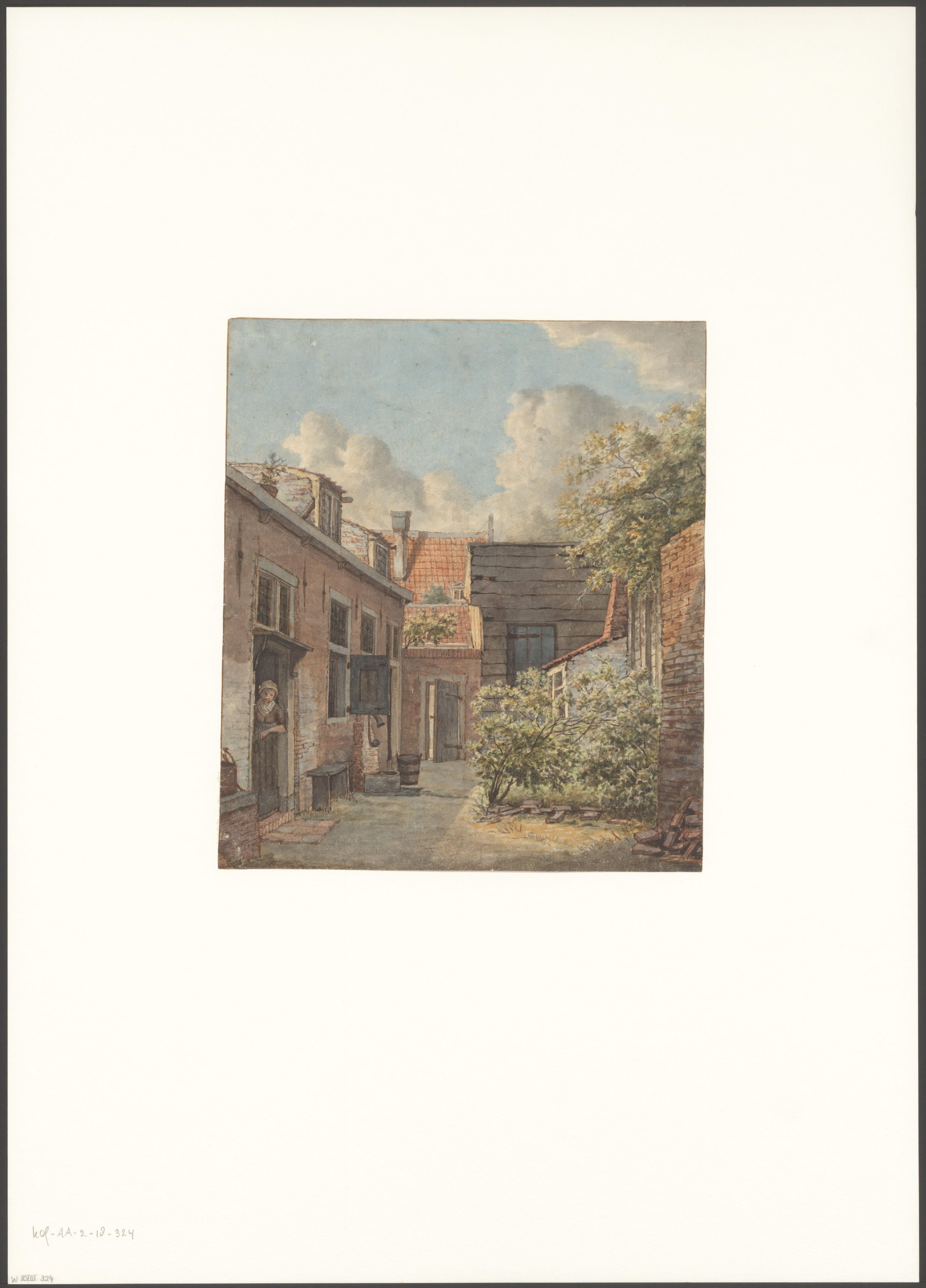Gezicht op het Hofje Venetiae aan de Elandsstraat 106-108