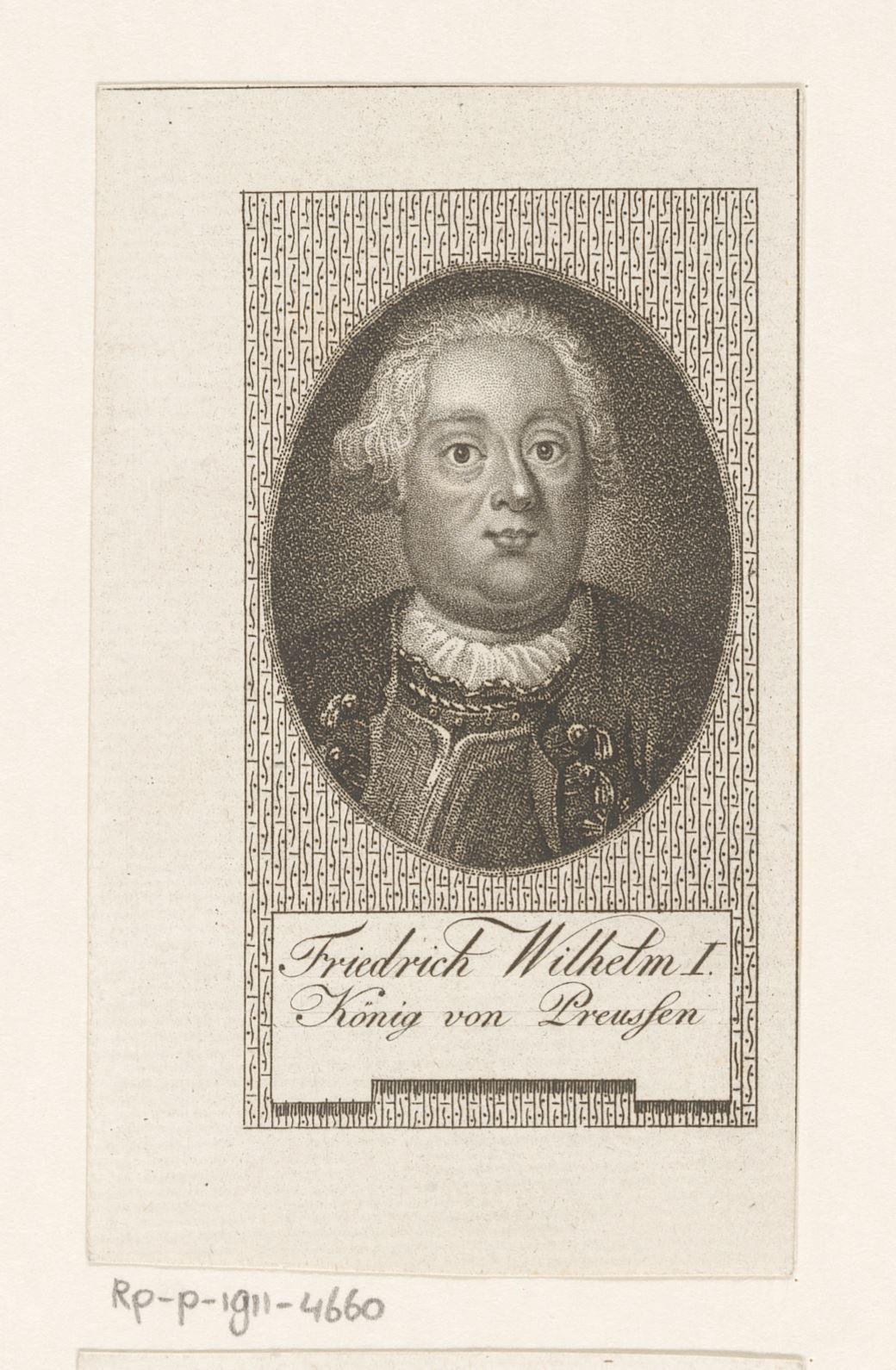 Portret van Frederik Willem I