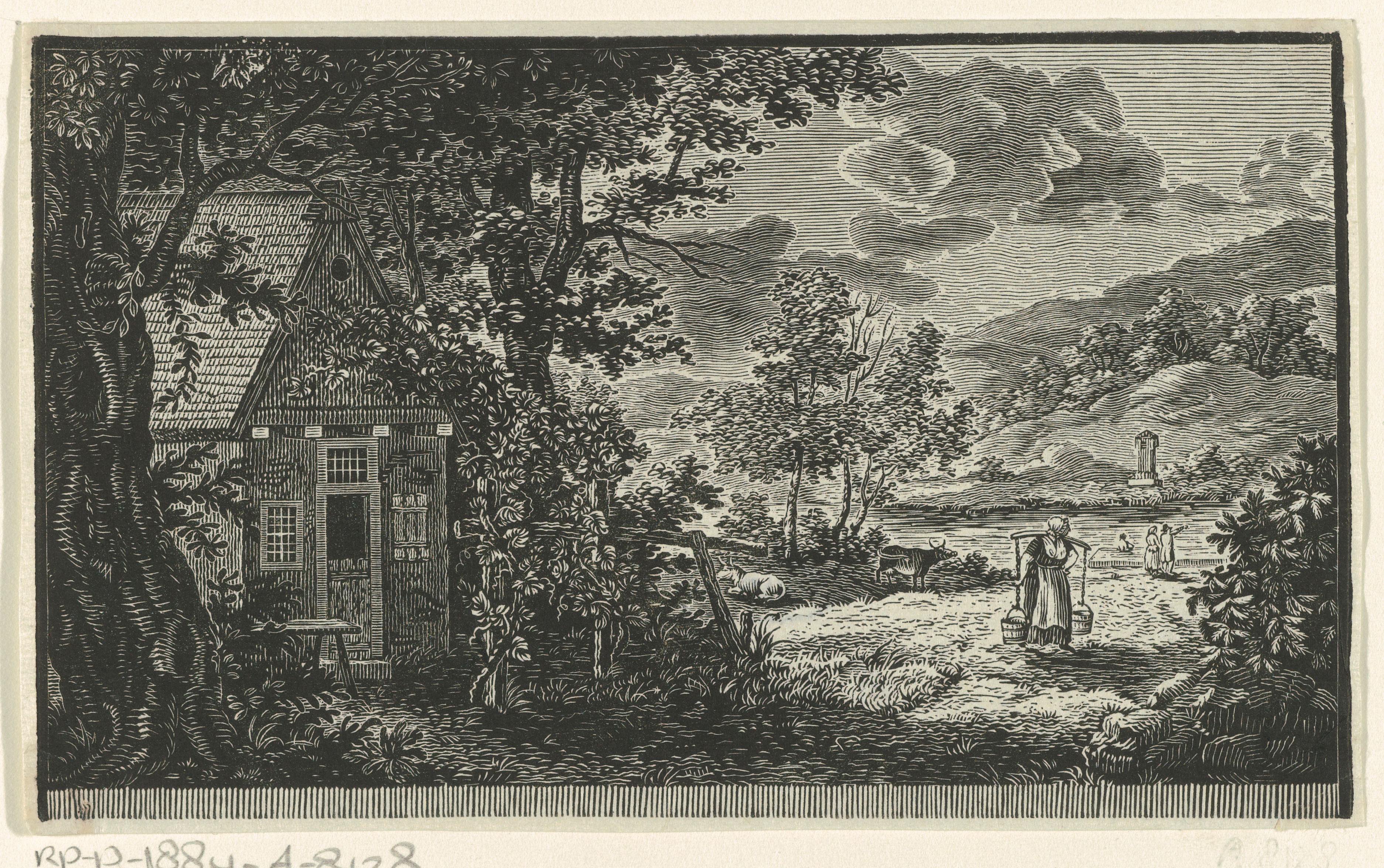 Landschap met een boerenwoning